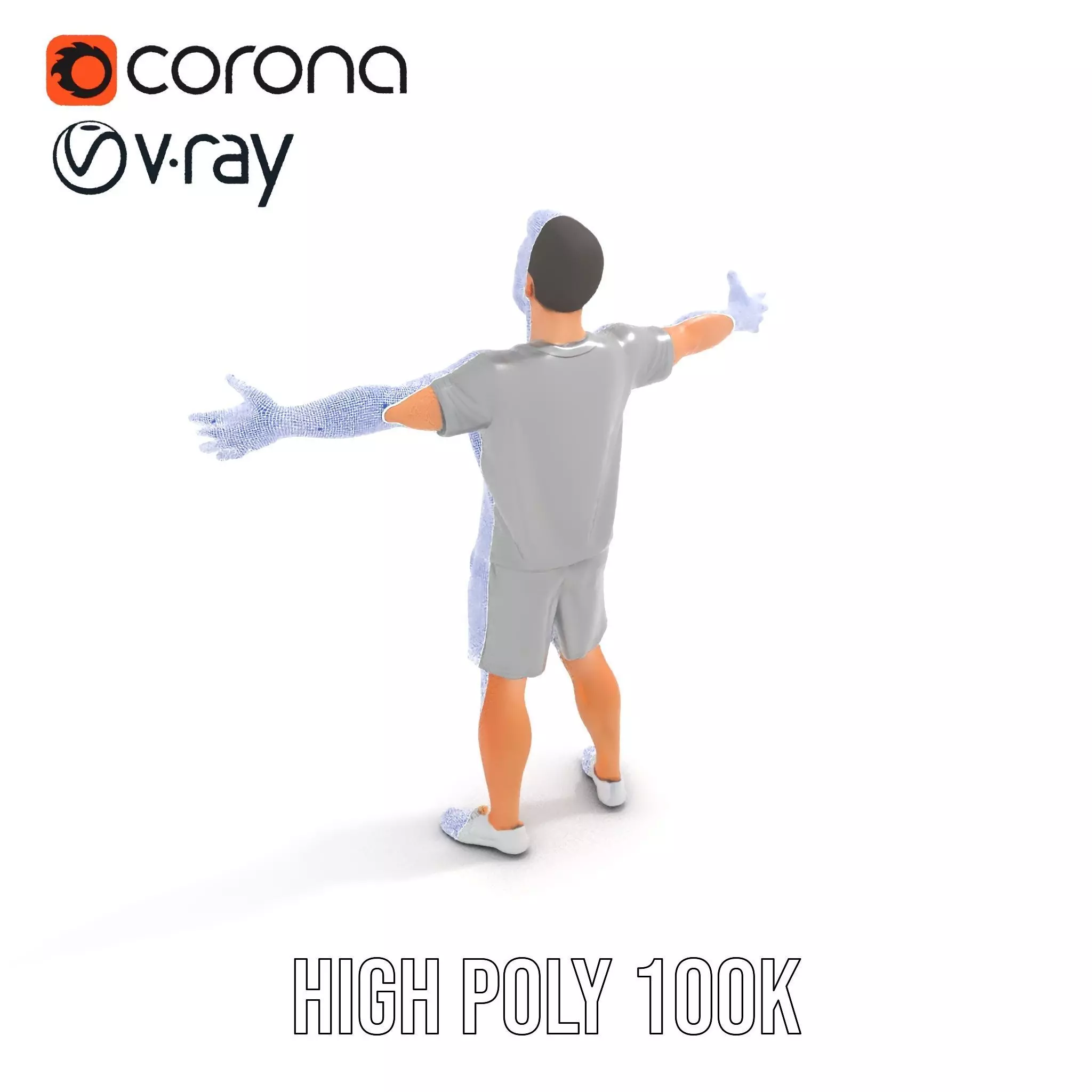 Casual Athletic Man model pack Low-poly 3D model_35