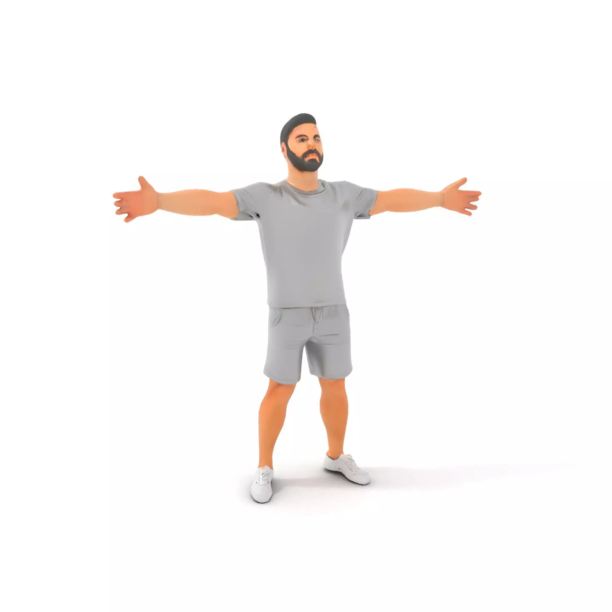 Casual Athletic Man model pack Low-poly 3D model_12