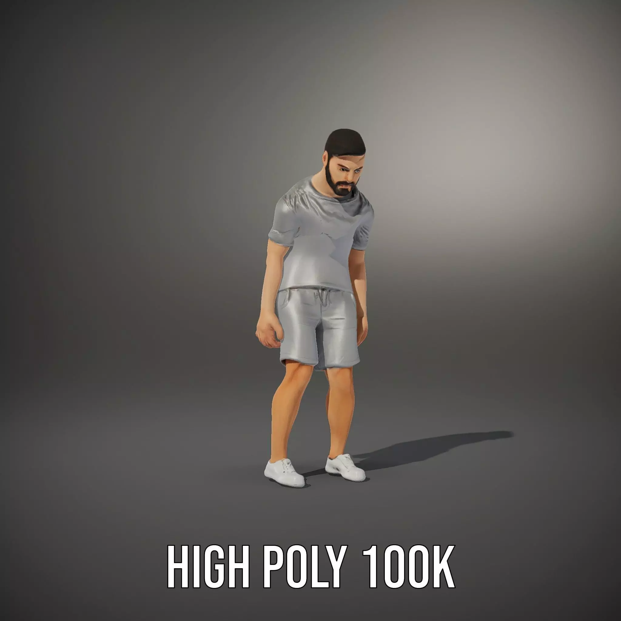 Casual Athletic Man model pack Low-poly 3D model_11