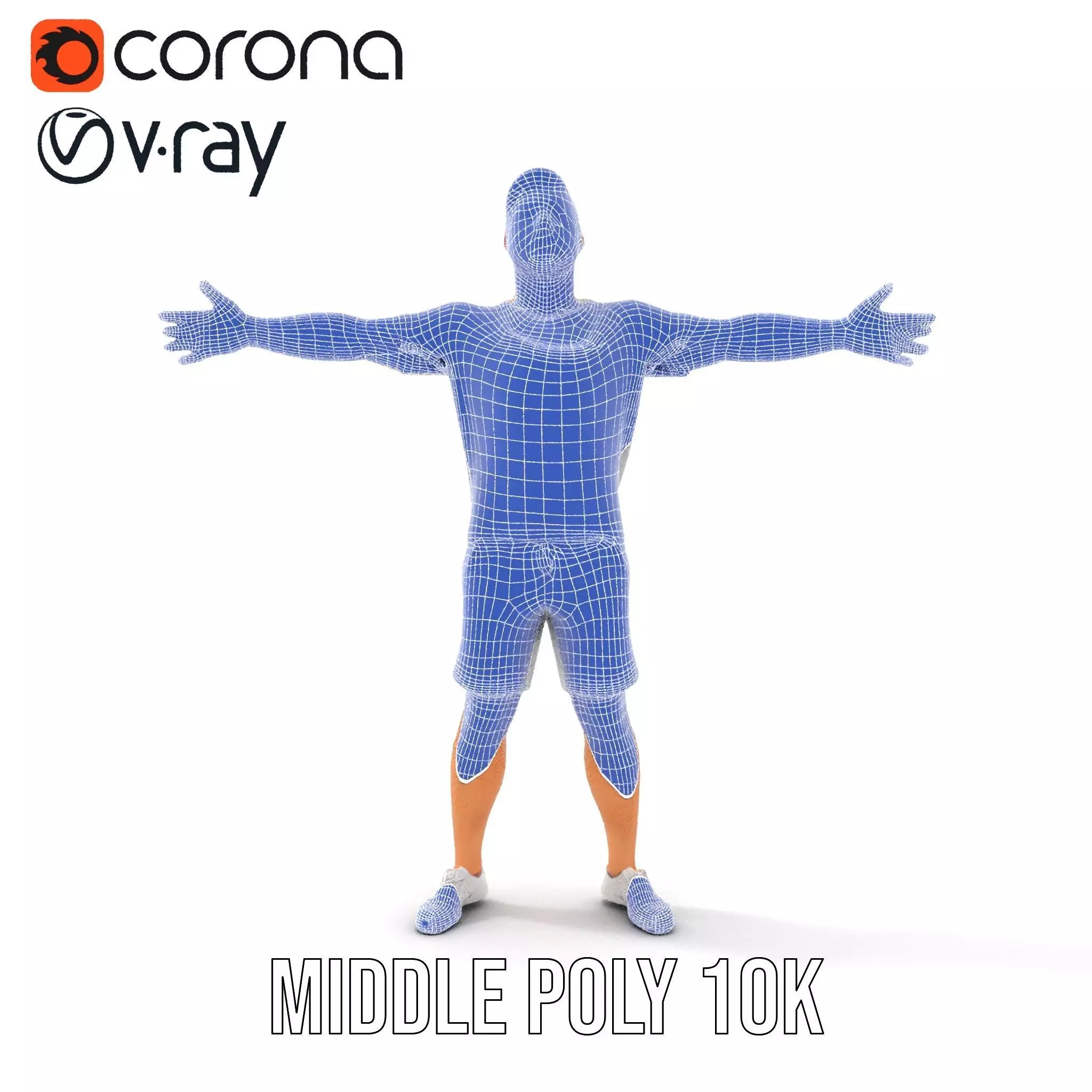 Casual Athletic Man model pack Low-poly 3D model_25