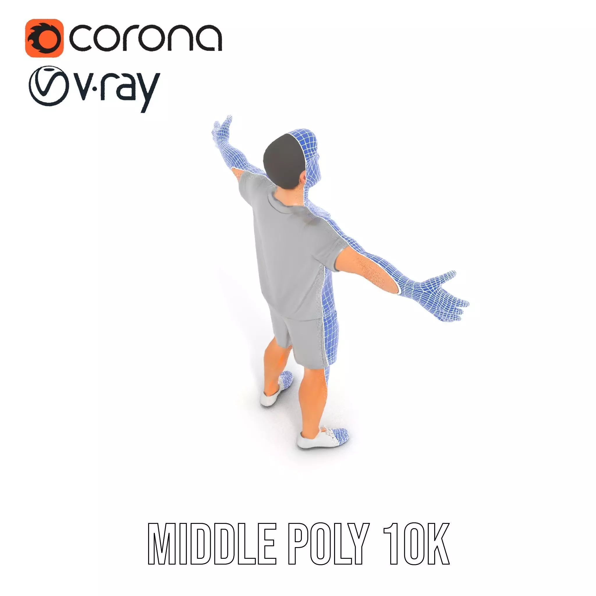 Casual Athletic Man model pack Low-poly 3D model_20