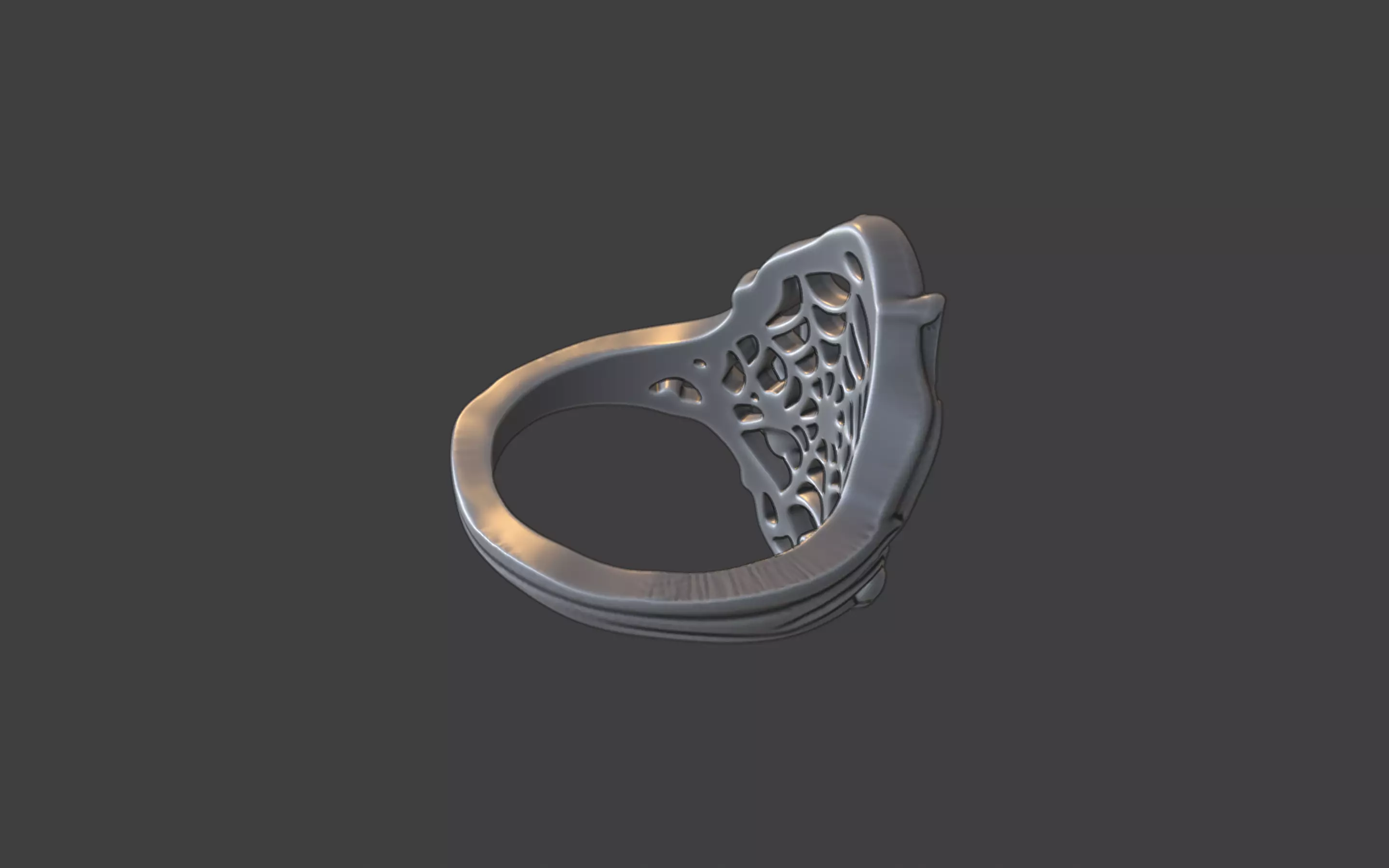 spiderweb ring 3D print model_13