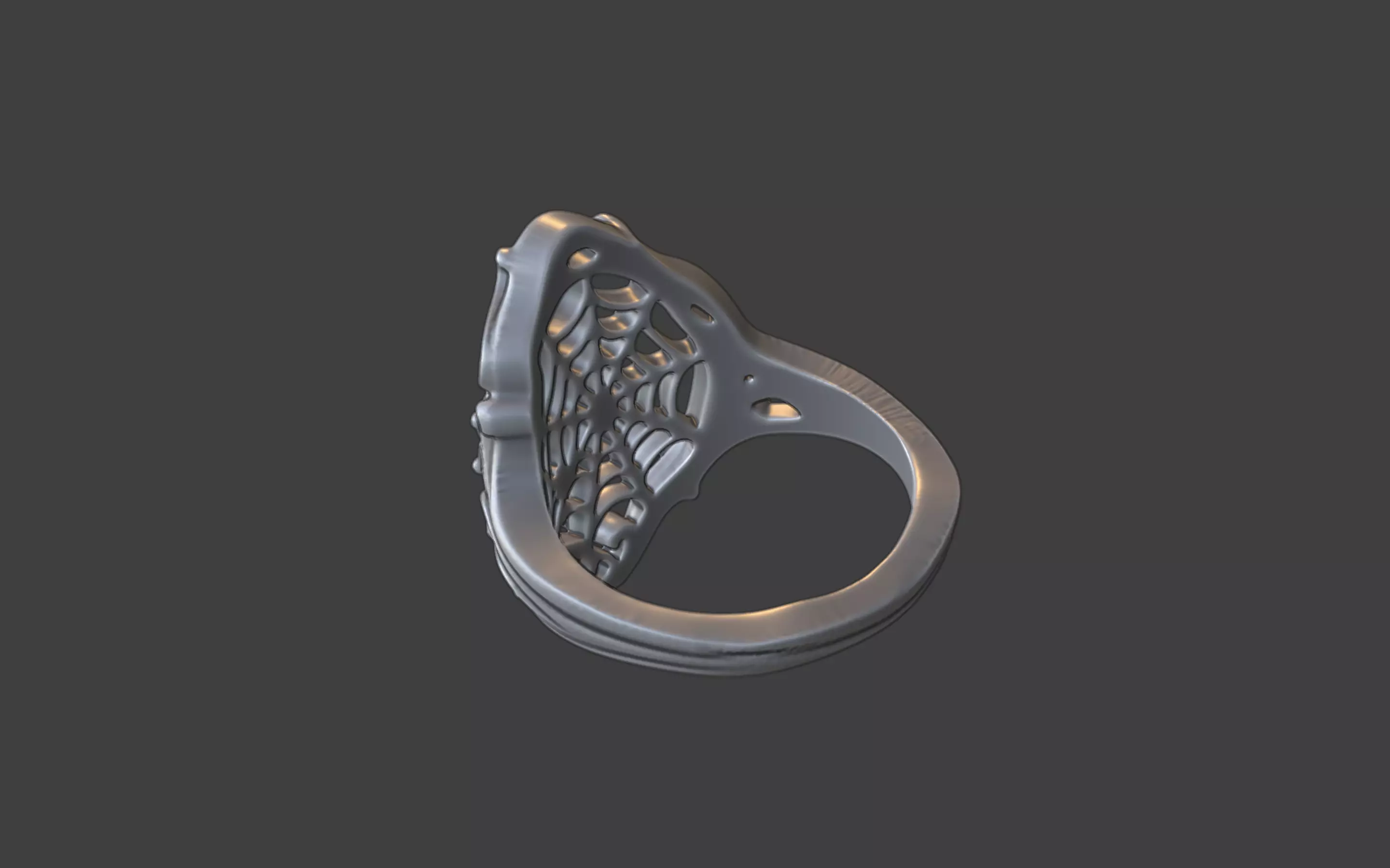 spiderweb ring 3D print model_18