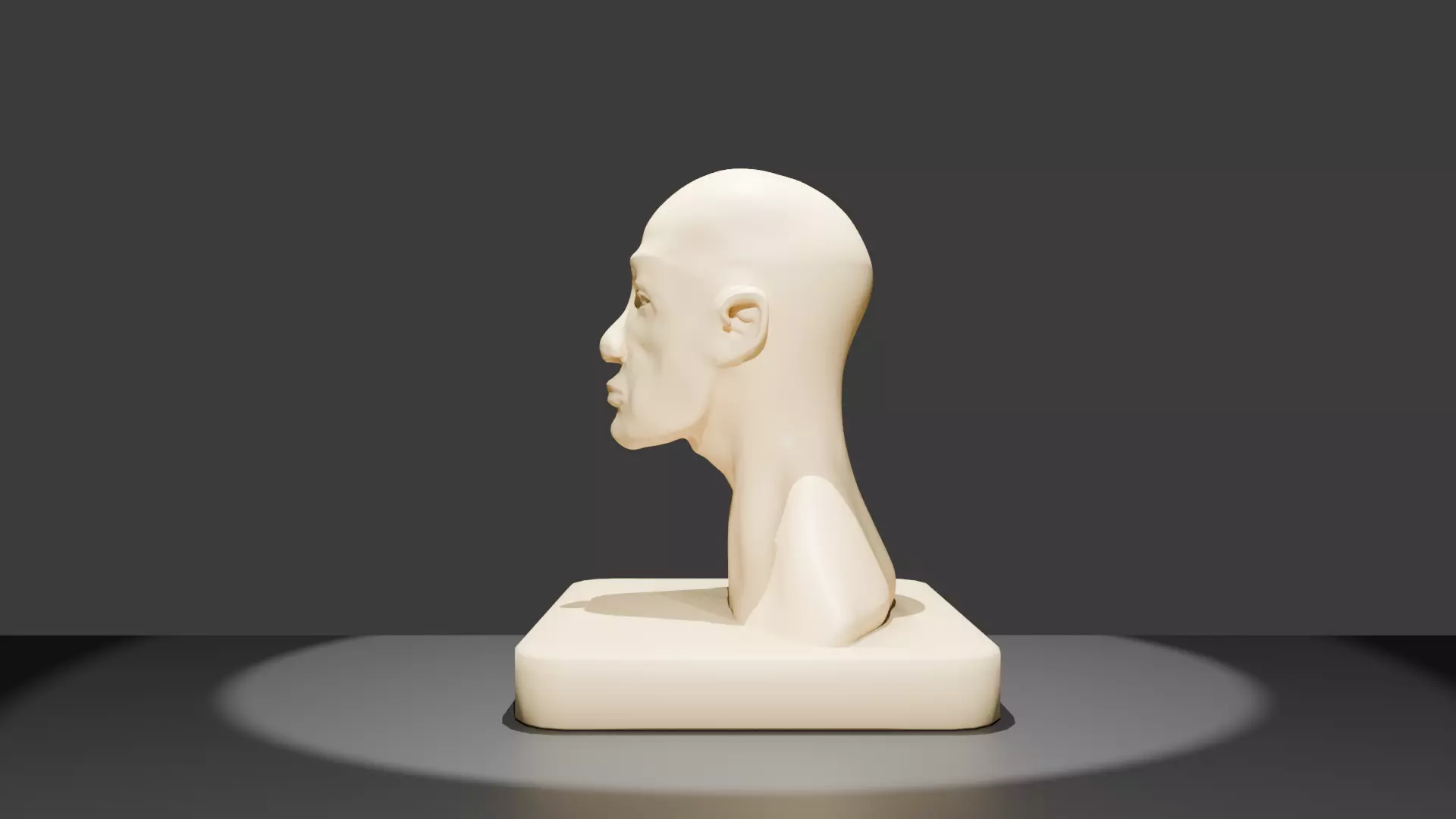 Artistic Human Head Bust 3D print model_2