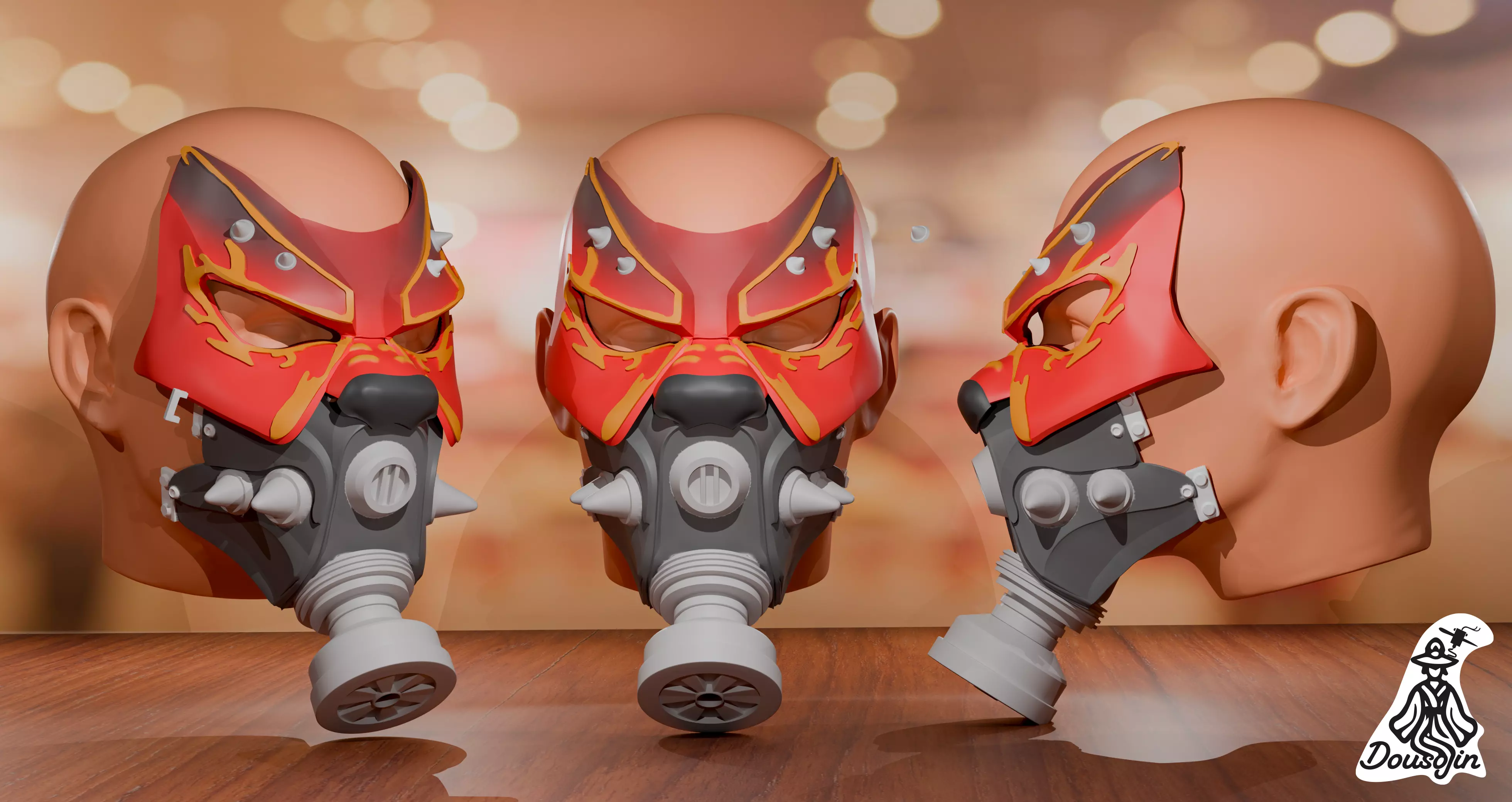 Hellfire Mask Rudo Gachiakuta 3D print model_4