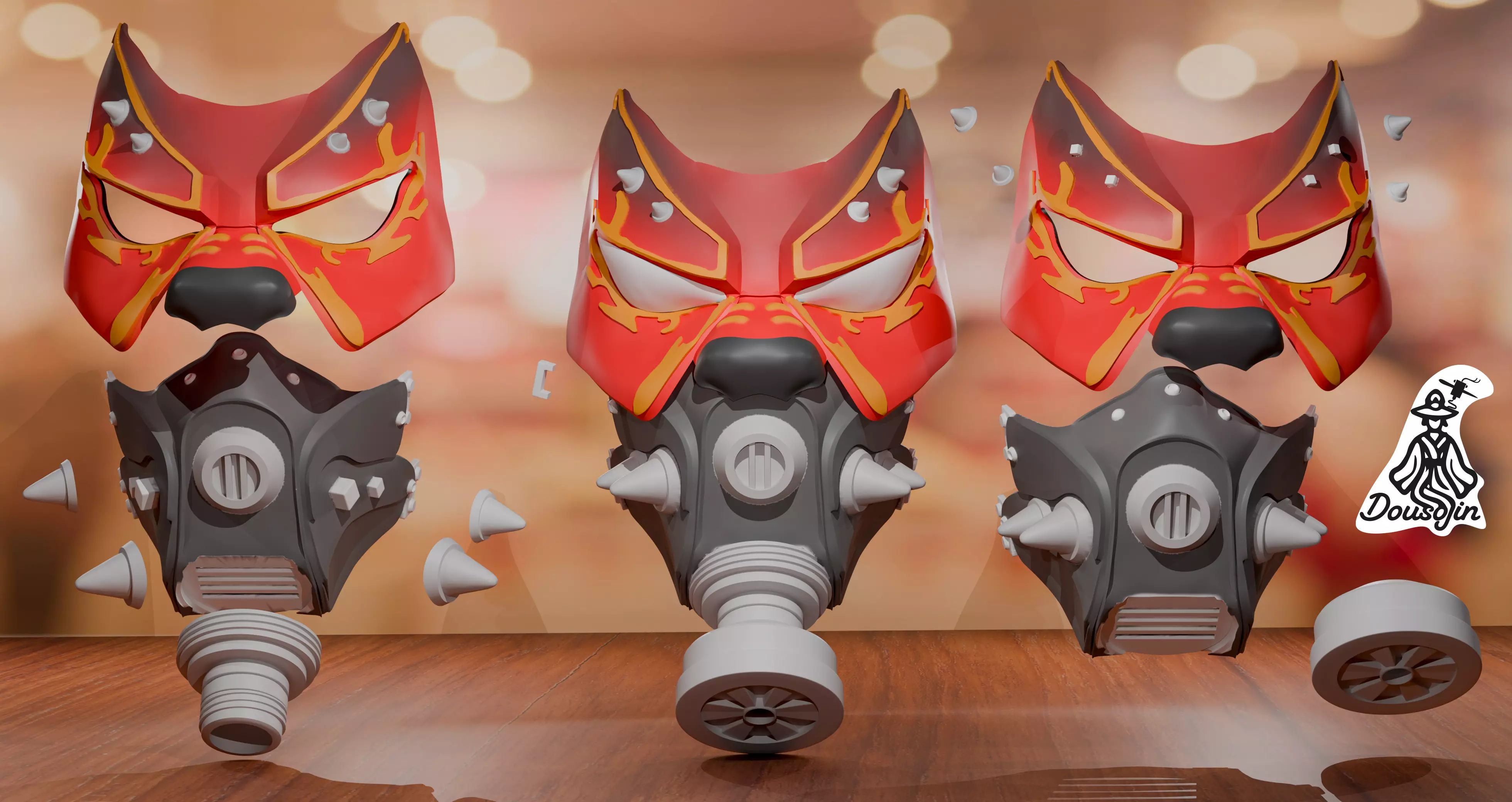 Hellfire Mask Rudo Gachiakuta 3D print model_5