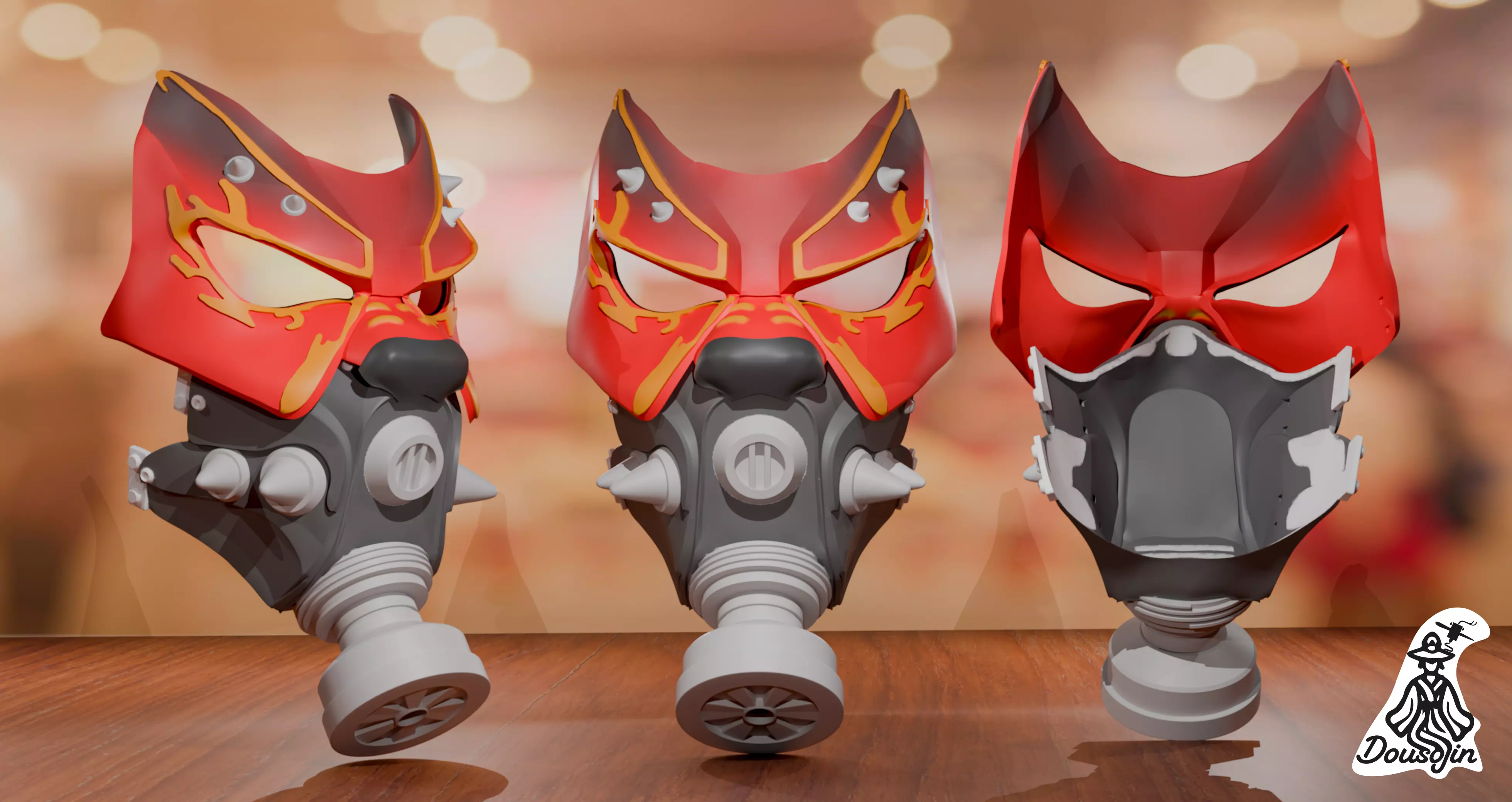 Hellfire Mask Rudo Gachiakuta 3D print model_3