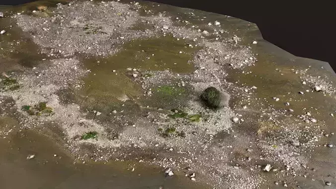 debris cliff stones beach pt6 PBR photogrammetry