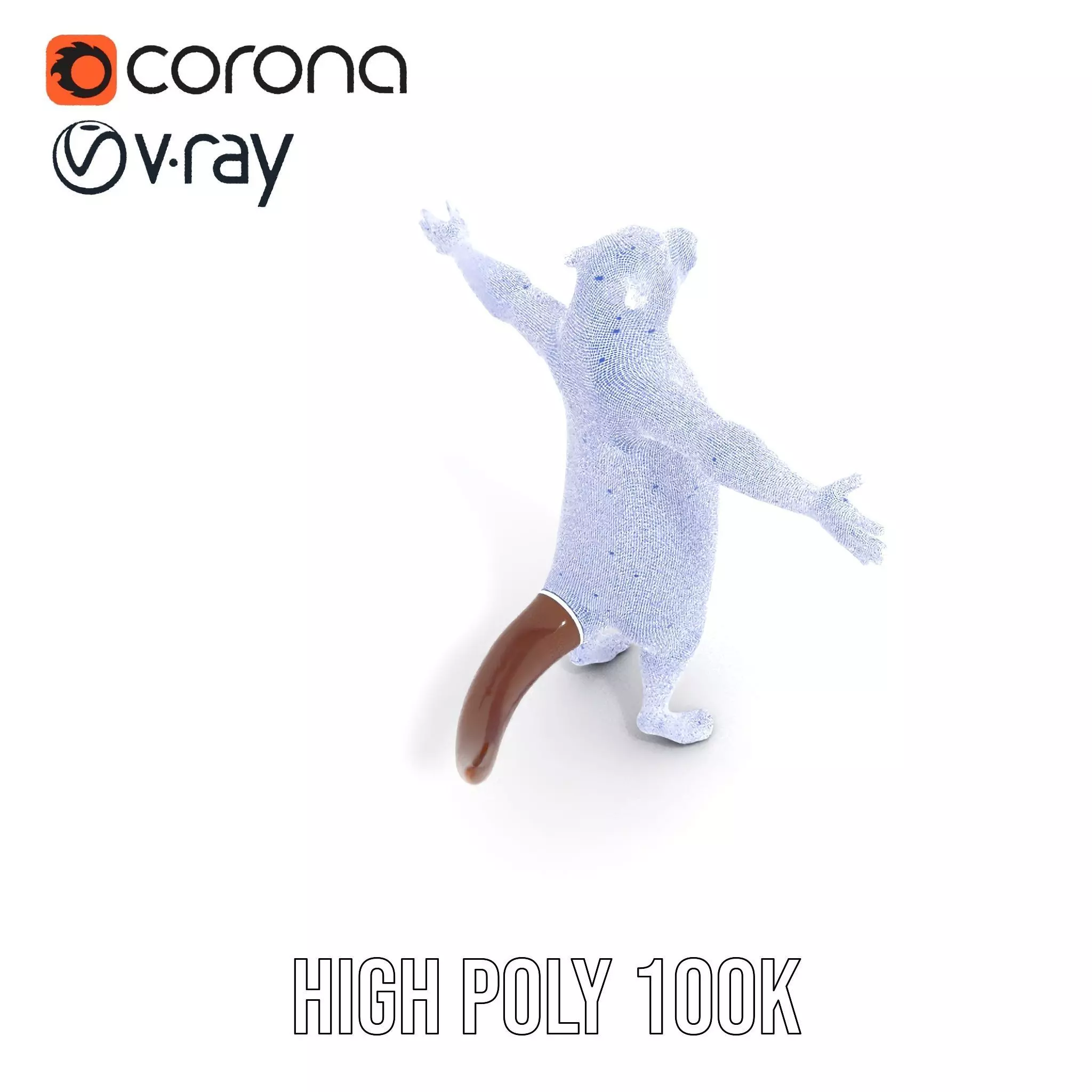 Charming Otter Character model pack Low-poly 3D model_34