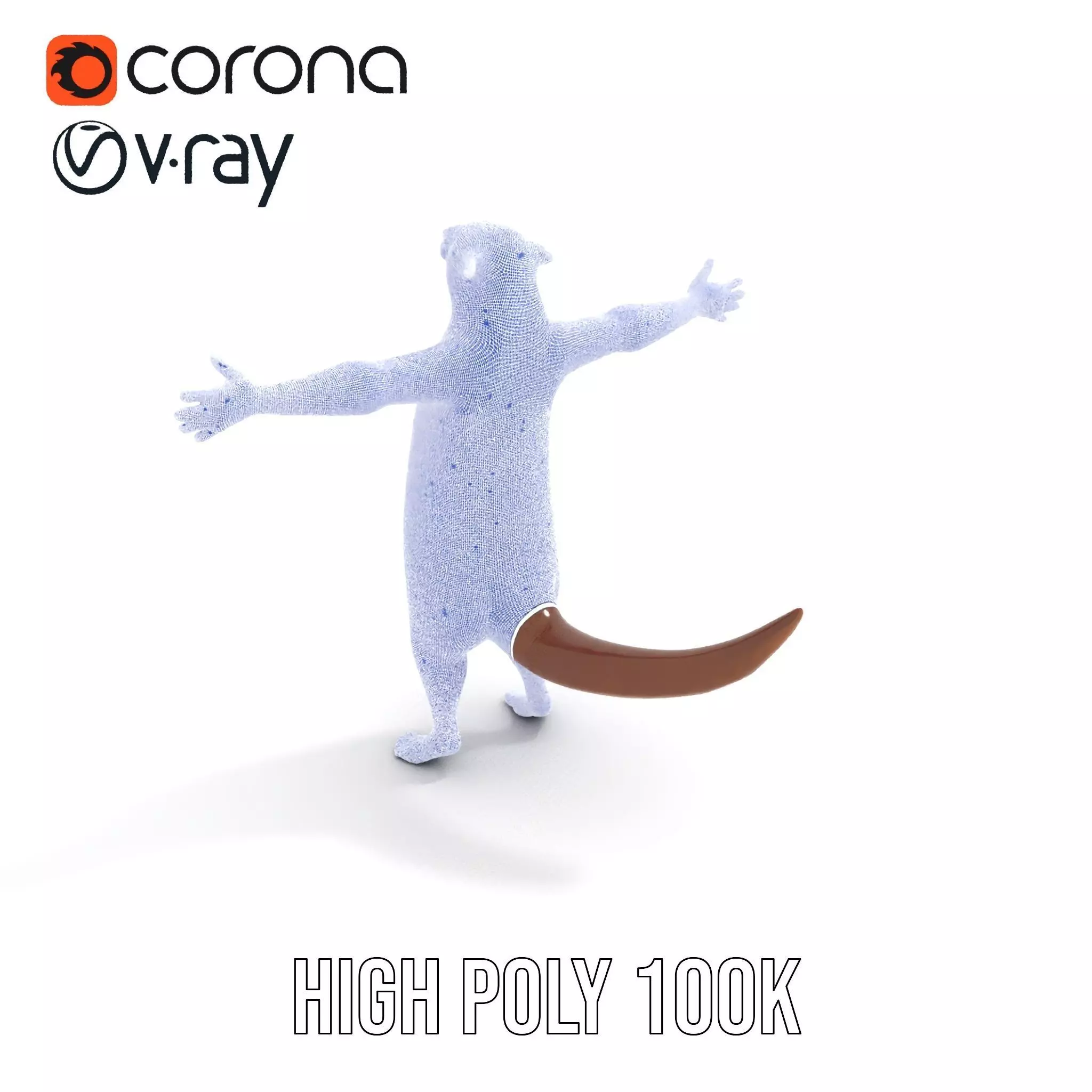 Charming Otter Character model pack Low-poly 3D model_33