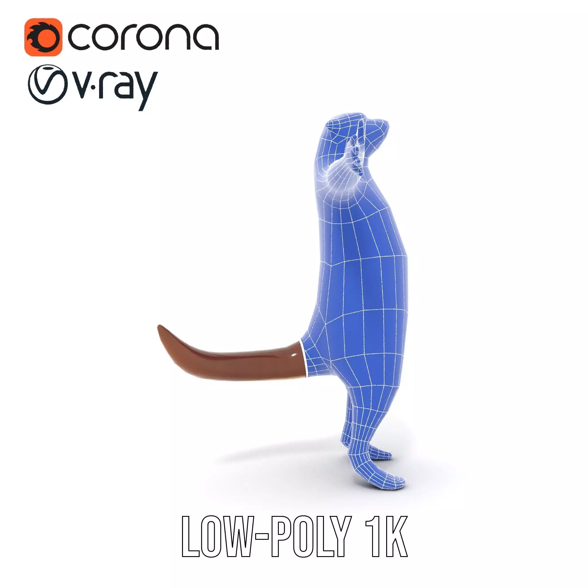 Charming Otter Character model pack Low-poly 3D model_31