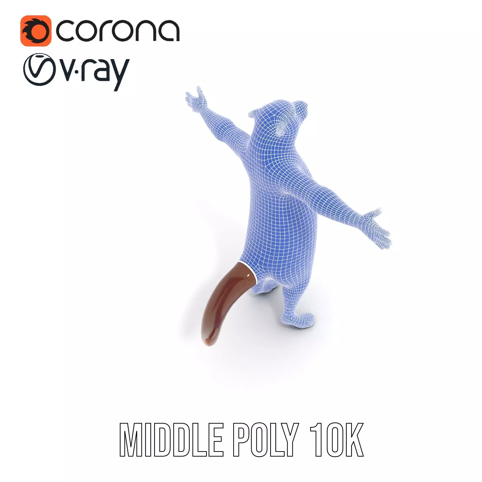 Charming Otter Character model pack Low-poly 3D model_27