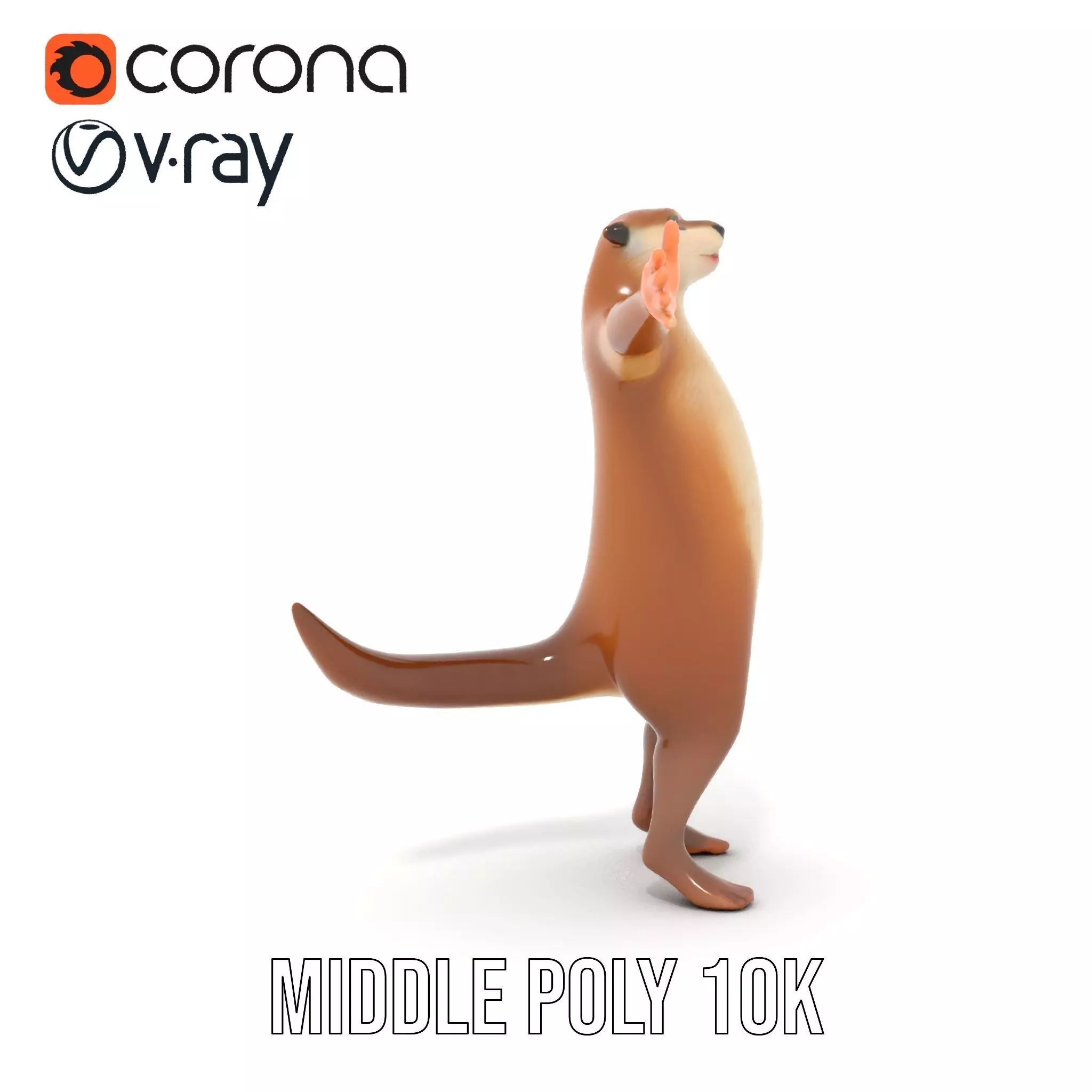 Charming Otter Character model pack Low-poly 3D model_22