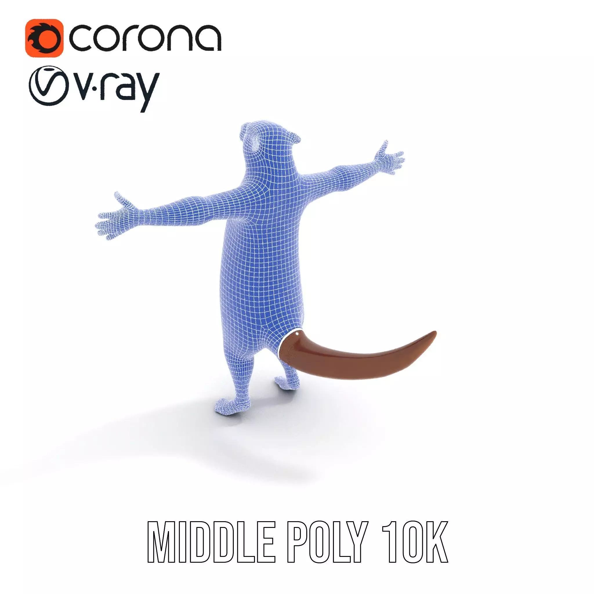 Charming Otter Character model pack Low-poly 3D model_17