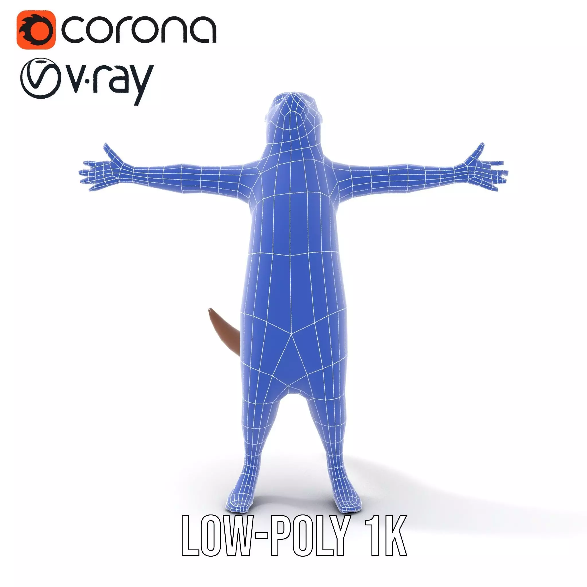 Charming Otter Character model pack Low-poly 3D model_26