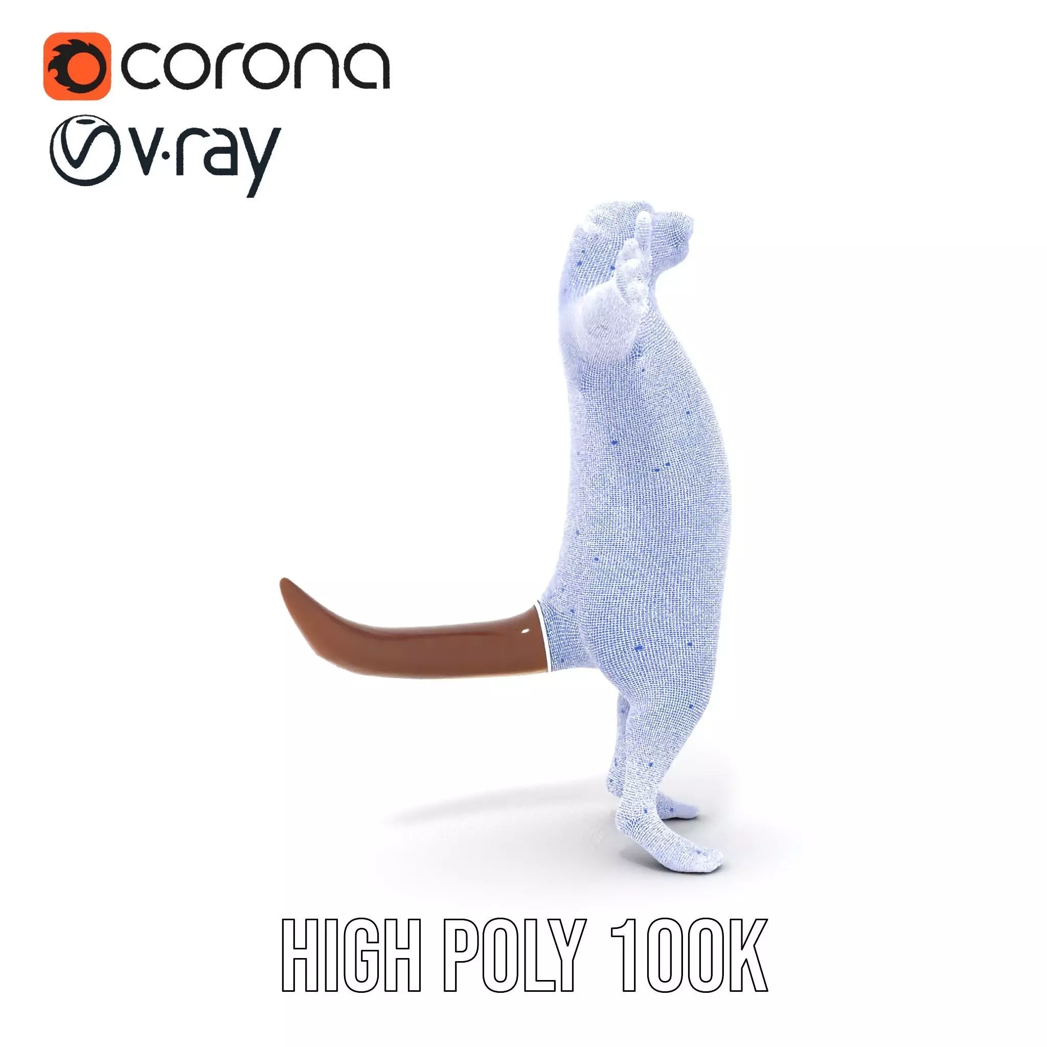 Charming Otter Character model pack Low-poly 3D model_35