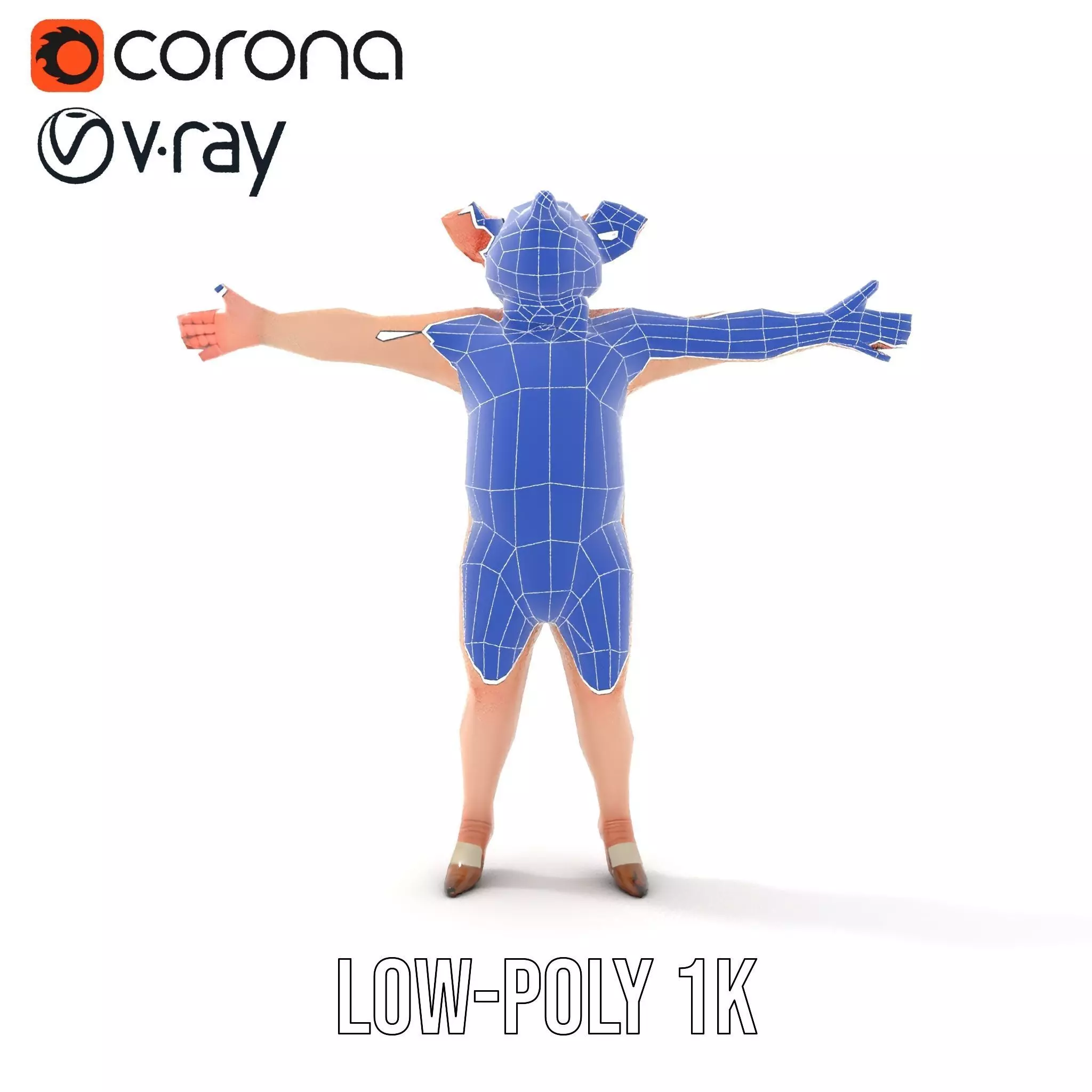 Playful Piggy Performer model pack Low-poly 3D model_25