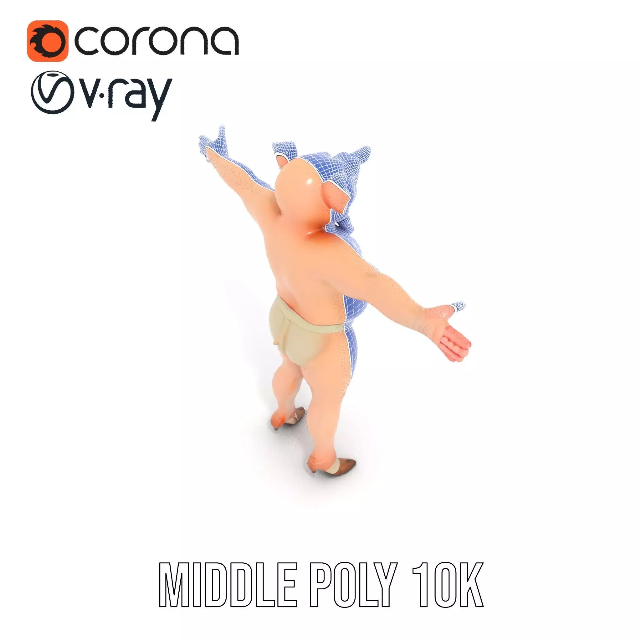 Playful Piggy Performer model pack Low-poly 3D model_27