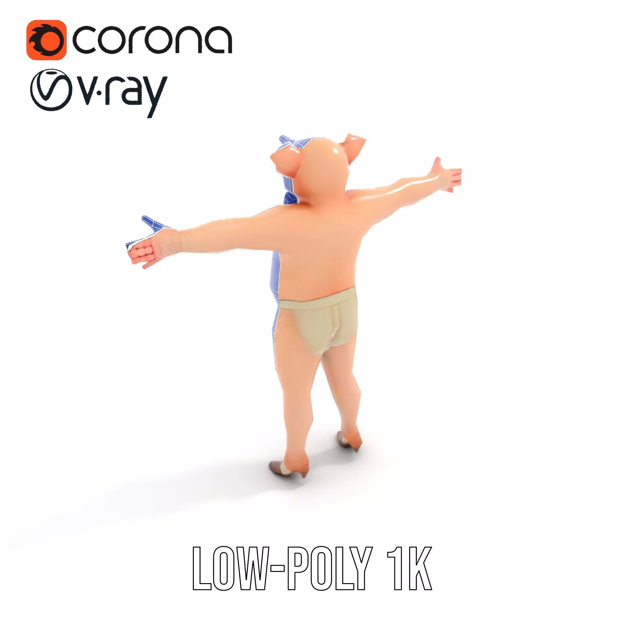 Playful Piggy Performer model pack Low-poly 3D model_17