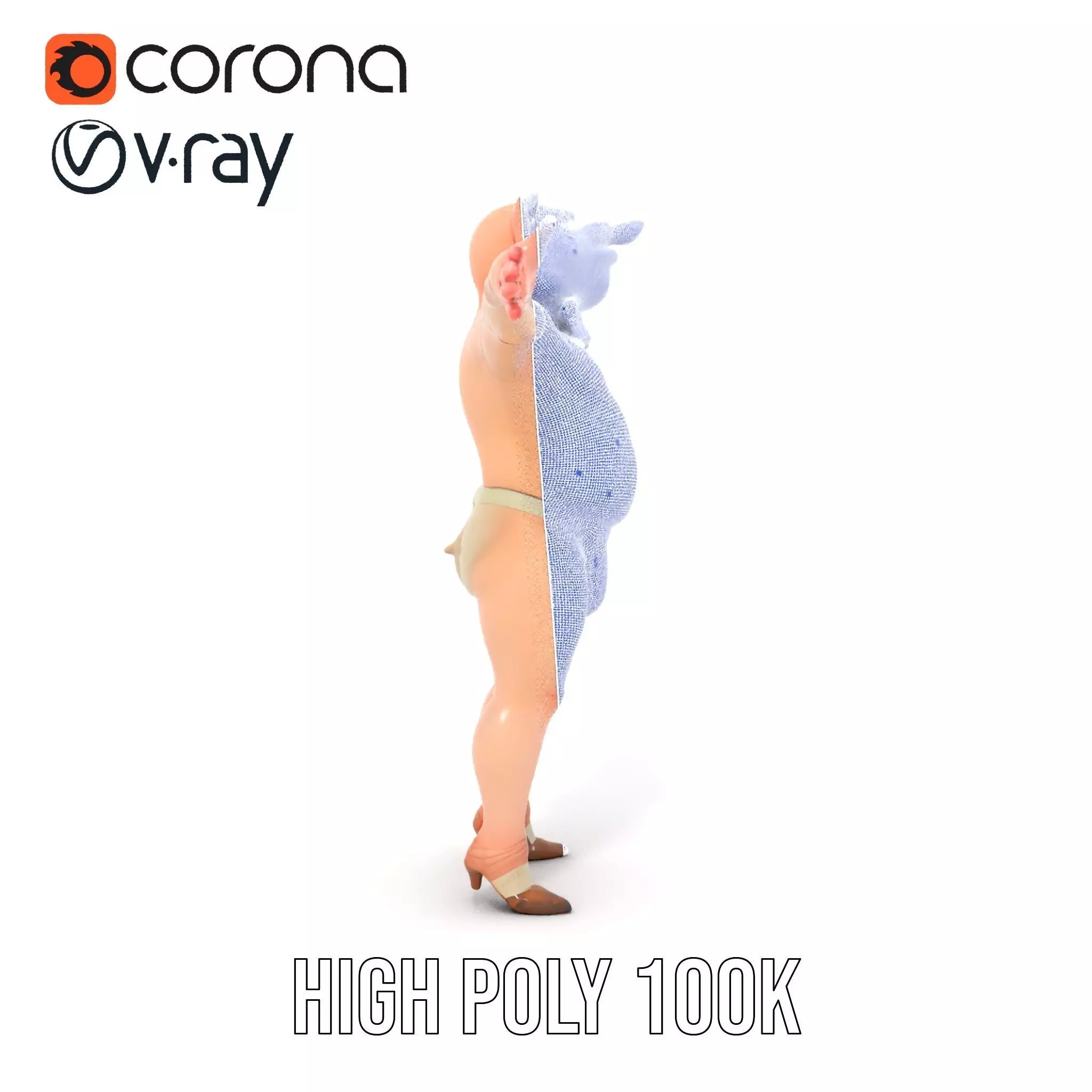 Playful Piggy Performer model pack Low-poly 3D model_35