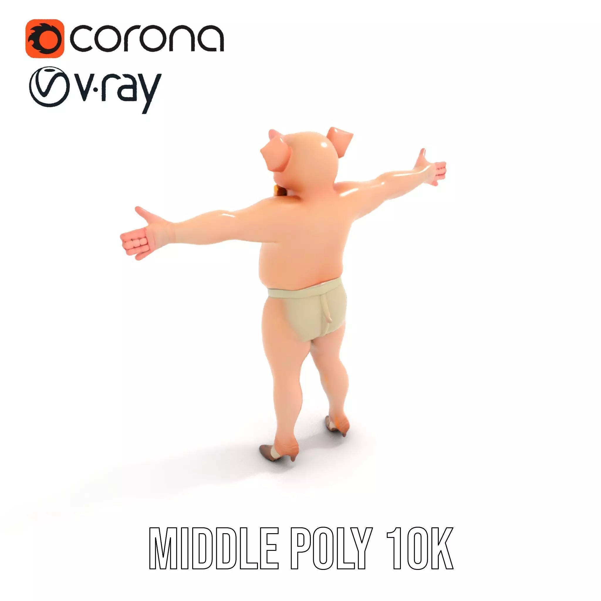 Playful Piggy Performer model pack Low-poly 3D model_21