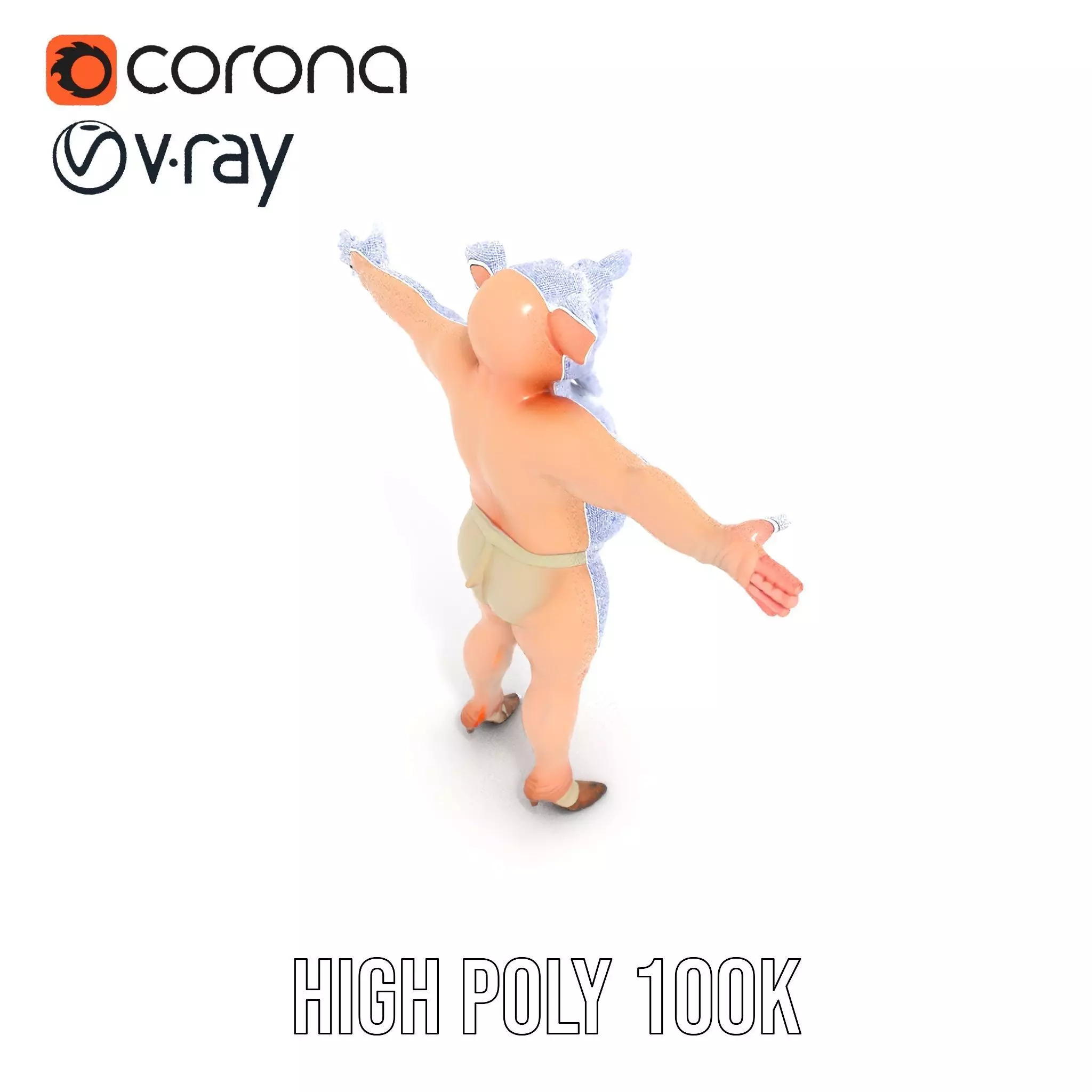 Playful Piggy Performer model pack Low-poly 3D model_33