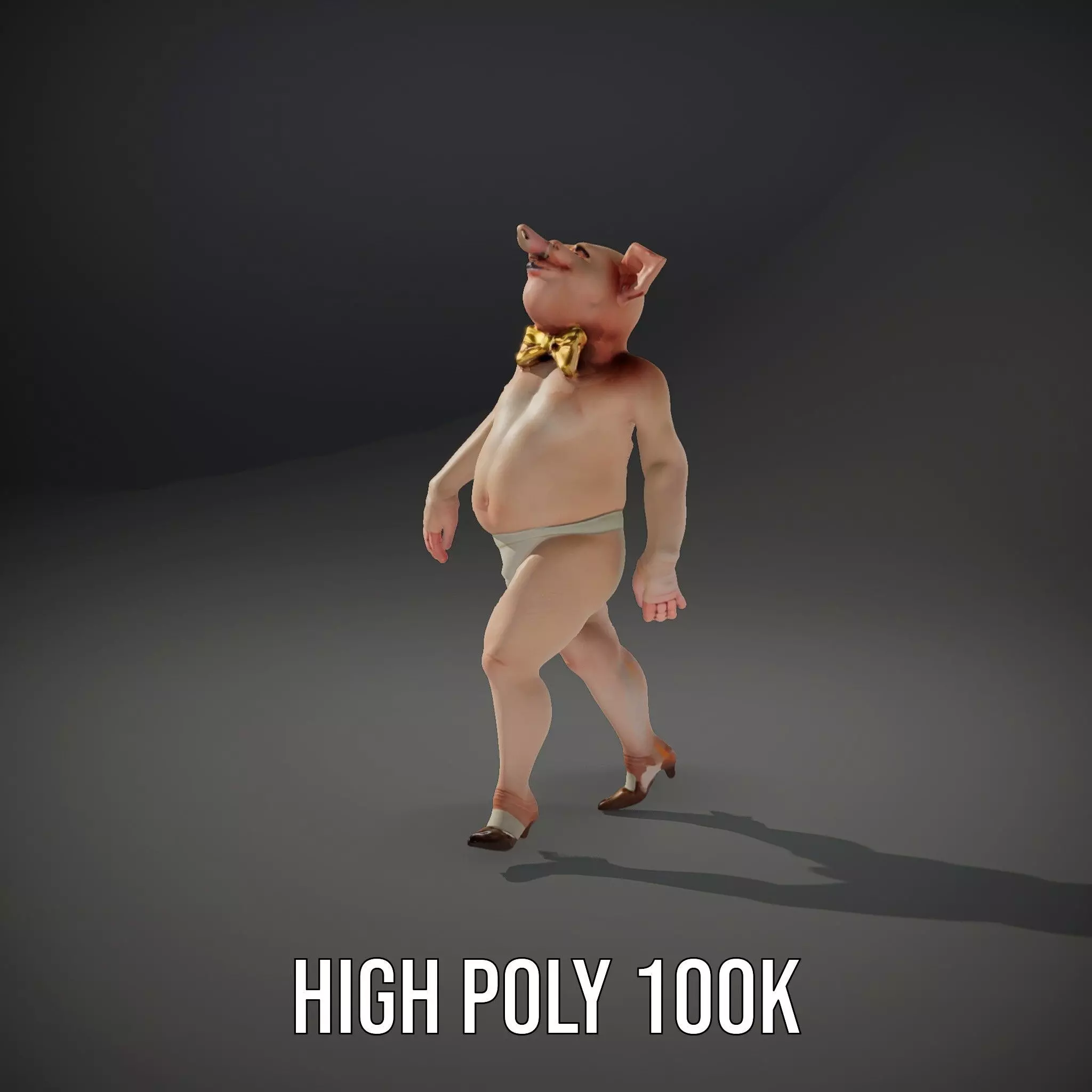 Playful Piggy Performer model pack Low-poly 3D model_11