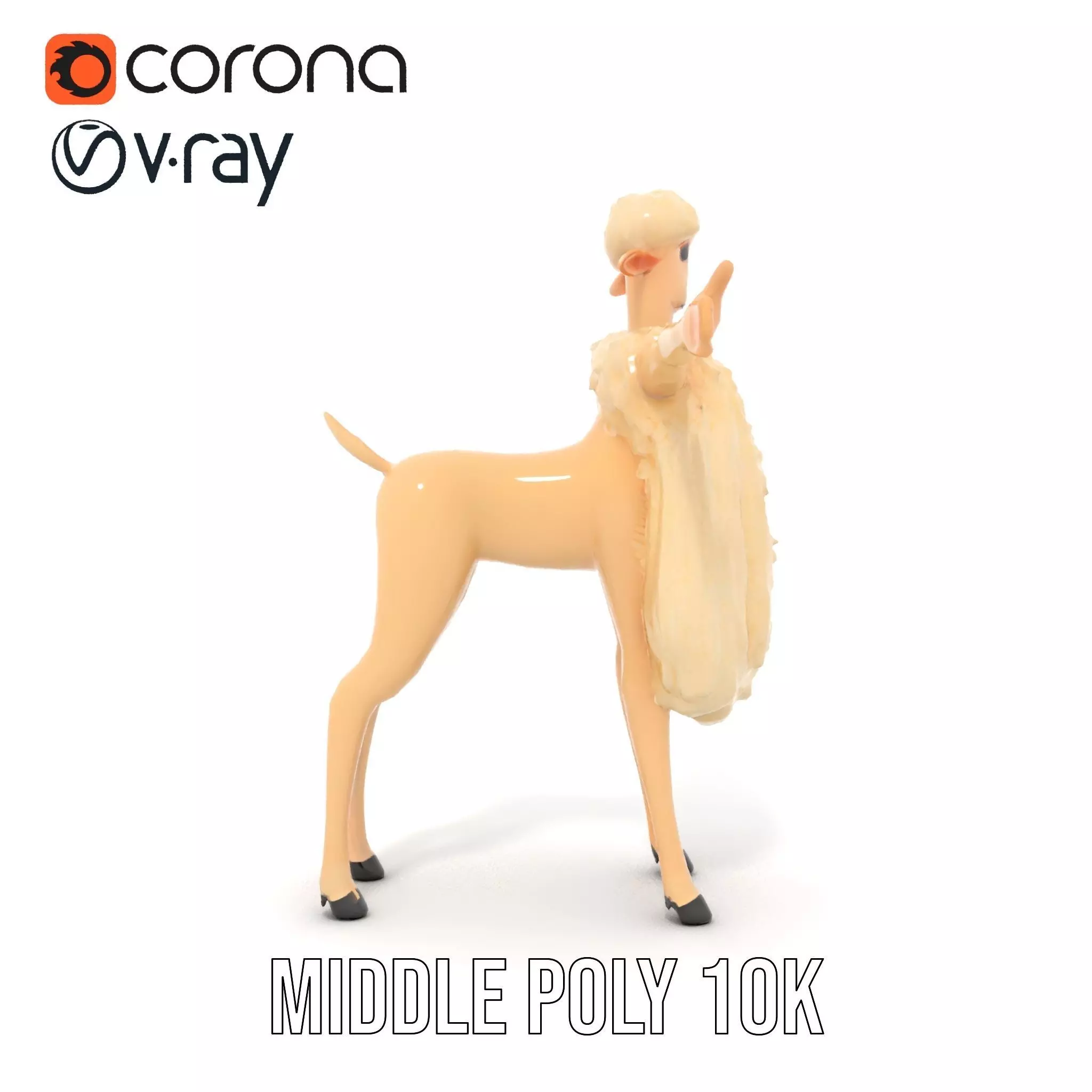 Fluffy Sheep Character model pack Low-poly 3D model_22