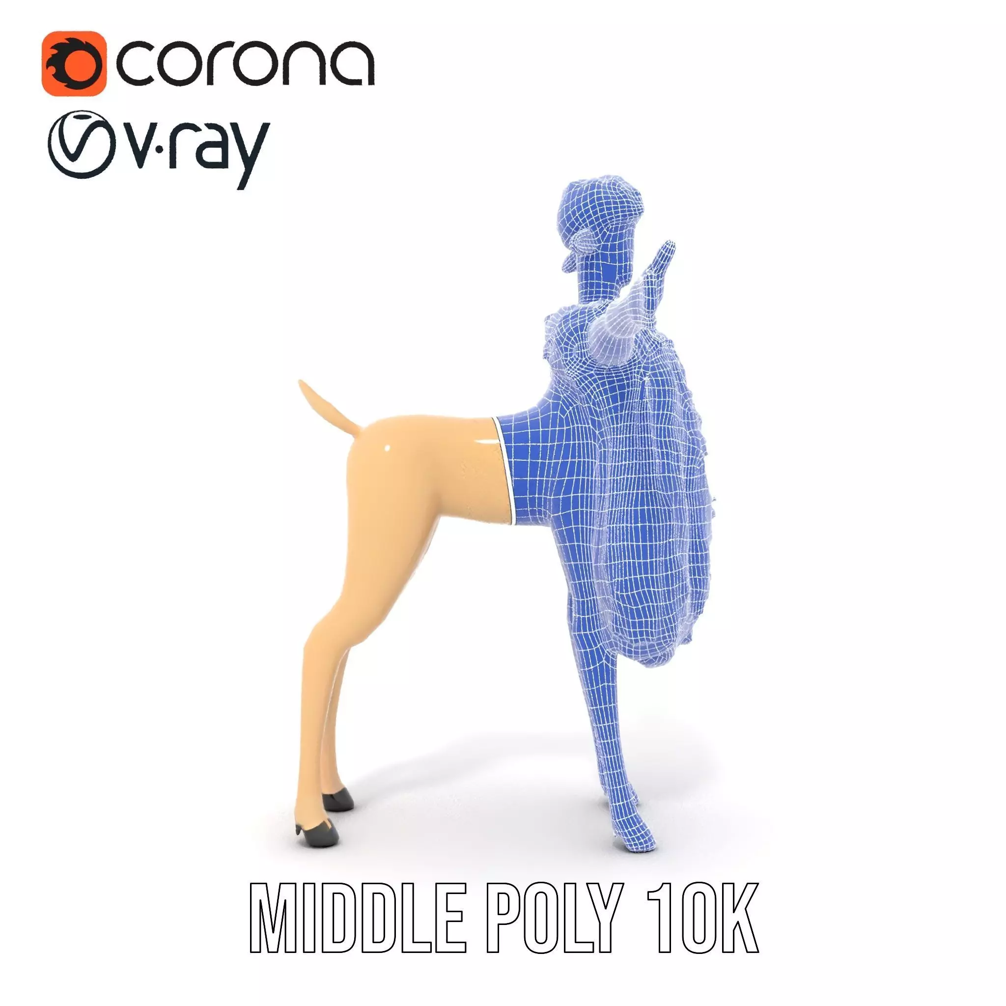 Fluffy Sheep Character model pack Low-poly 3D model_28