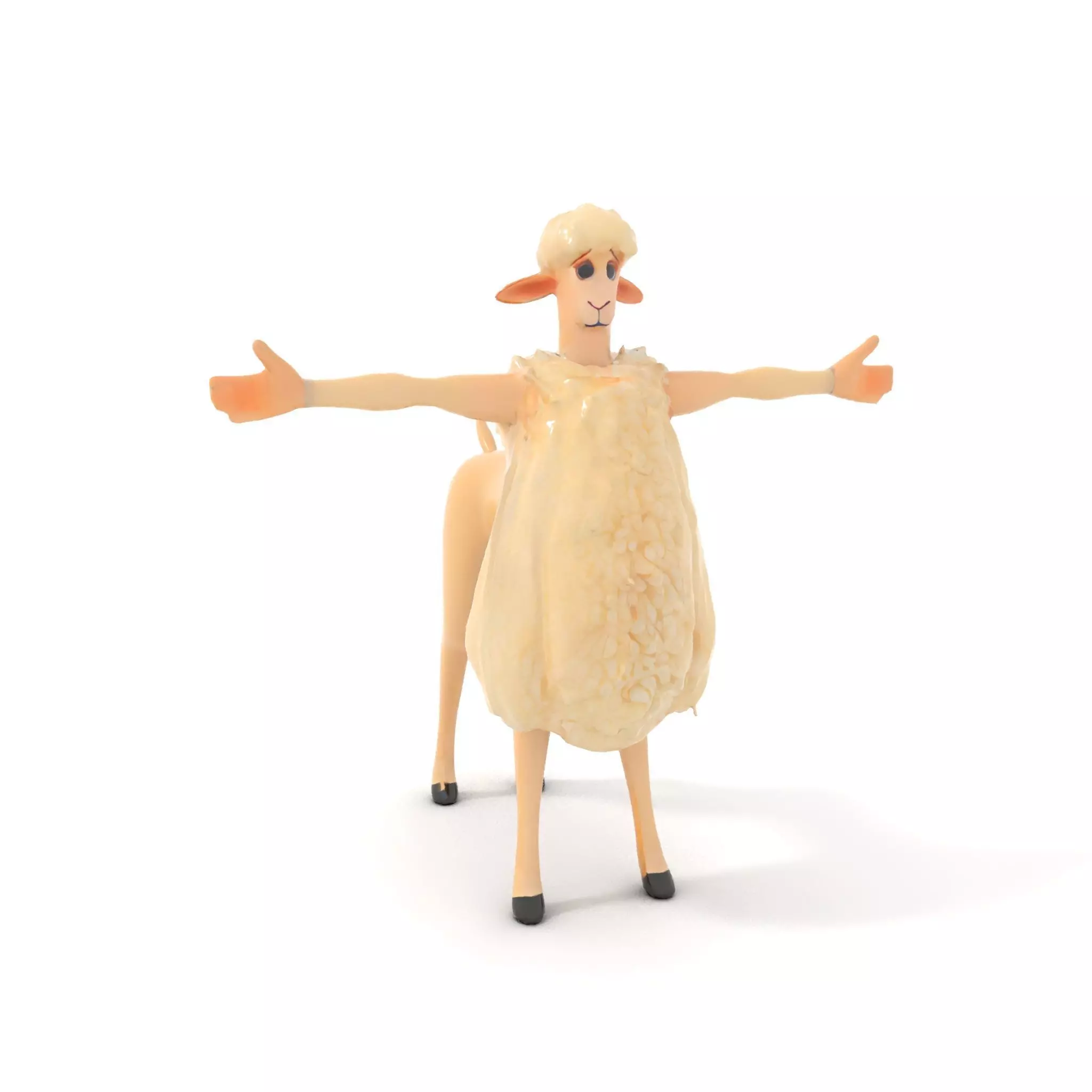 Fluffy Sheep Character model pack Low-poly 3D model_7