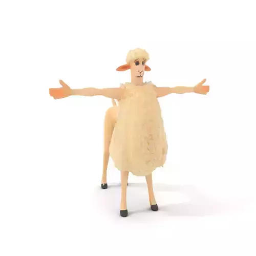 Fluffy Sheep Character model pack Low-poly 3D model