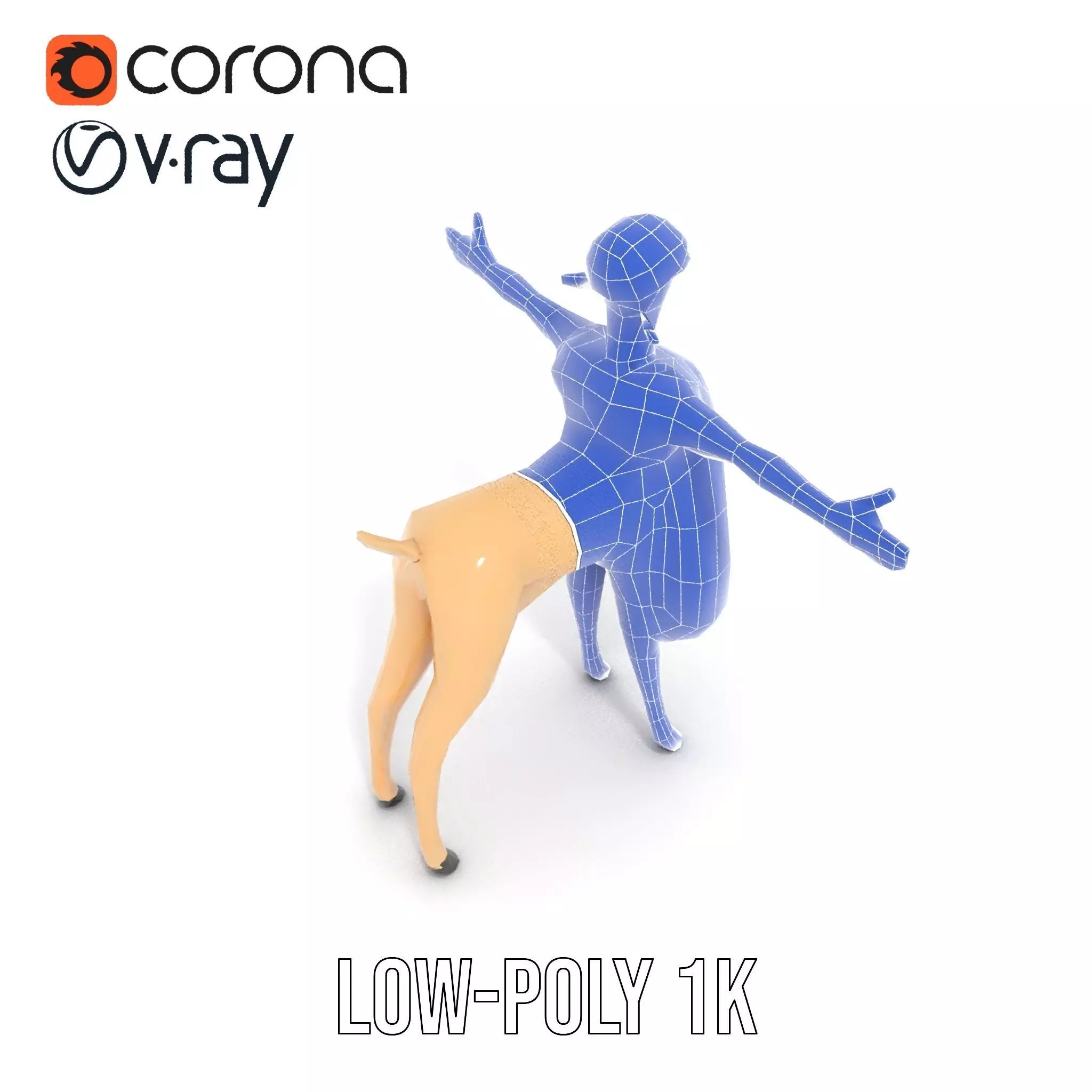 Fluffy Sheep Character model pack Low-poly 3D model_31