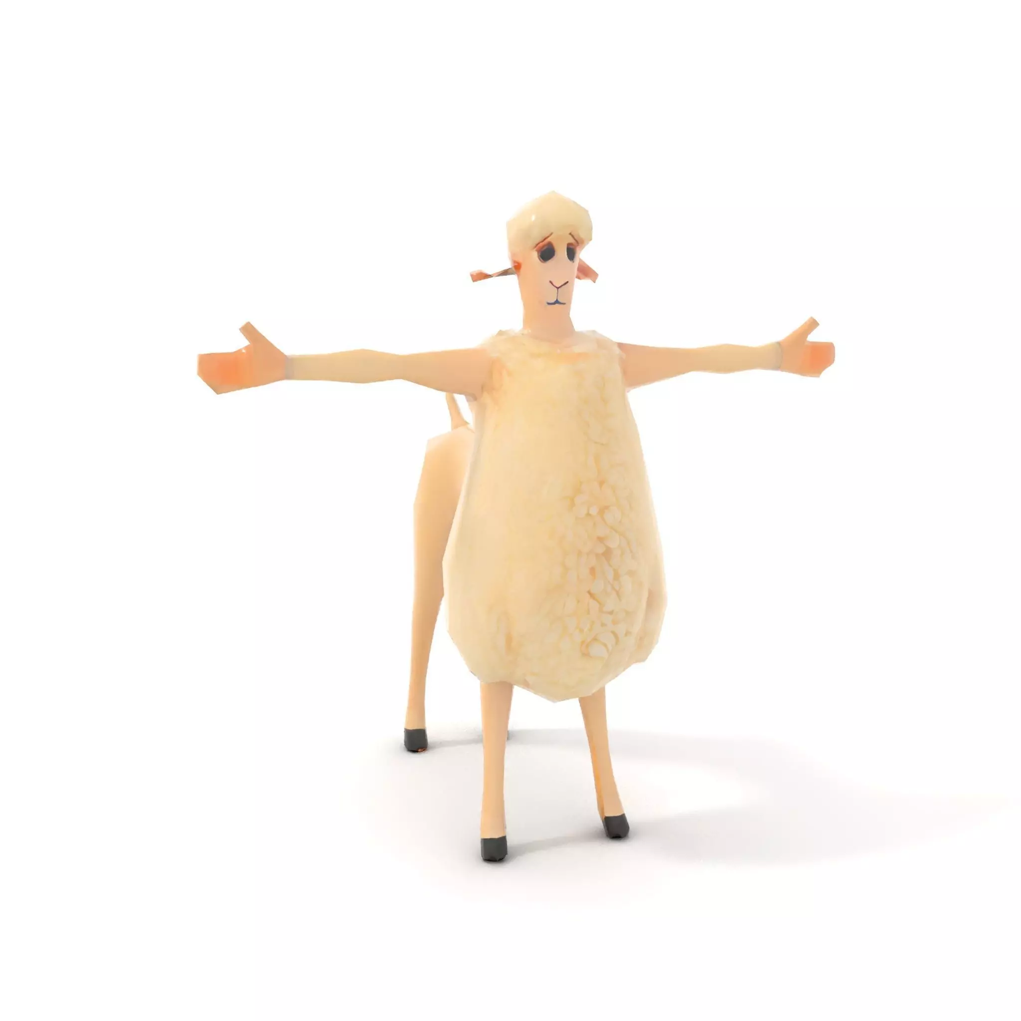 Fluffy Sheep Character model pack Low-poly 3D model_12