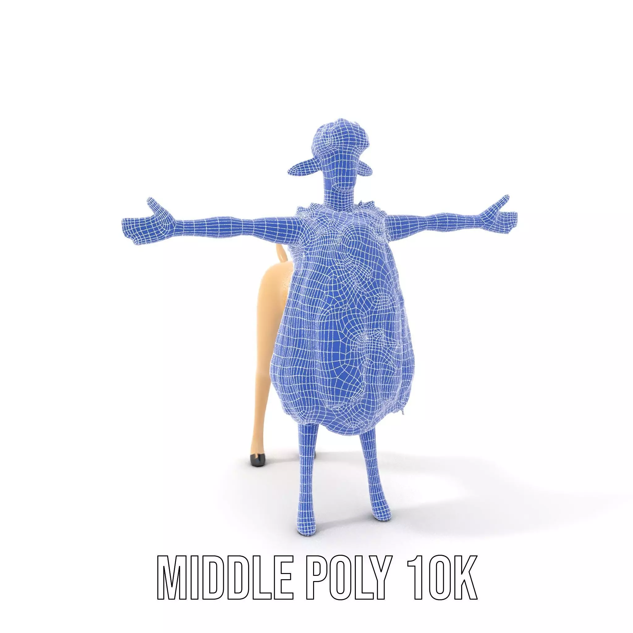 Fluffy Sheep Character model pack Low-poly 3D model_16