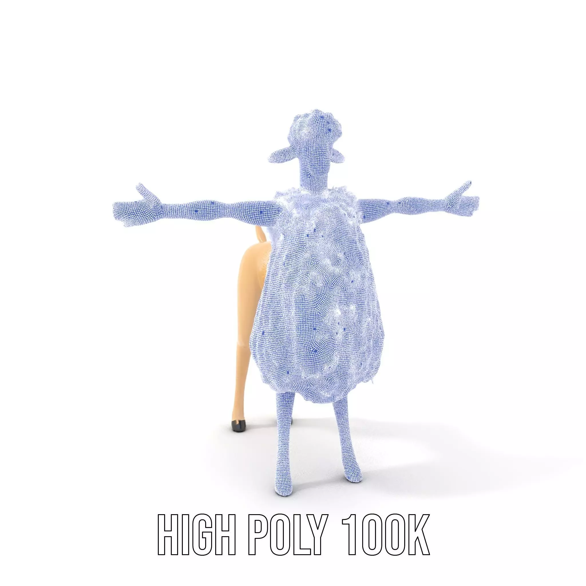 Fluffy Sheep Character model pack Low-poly 3D model_5