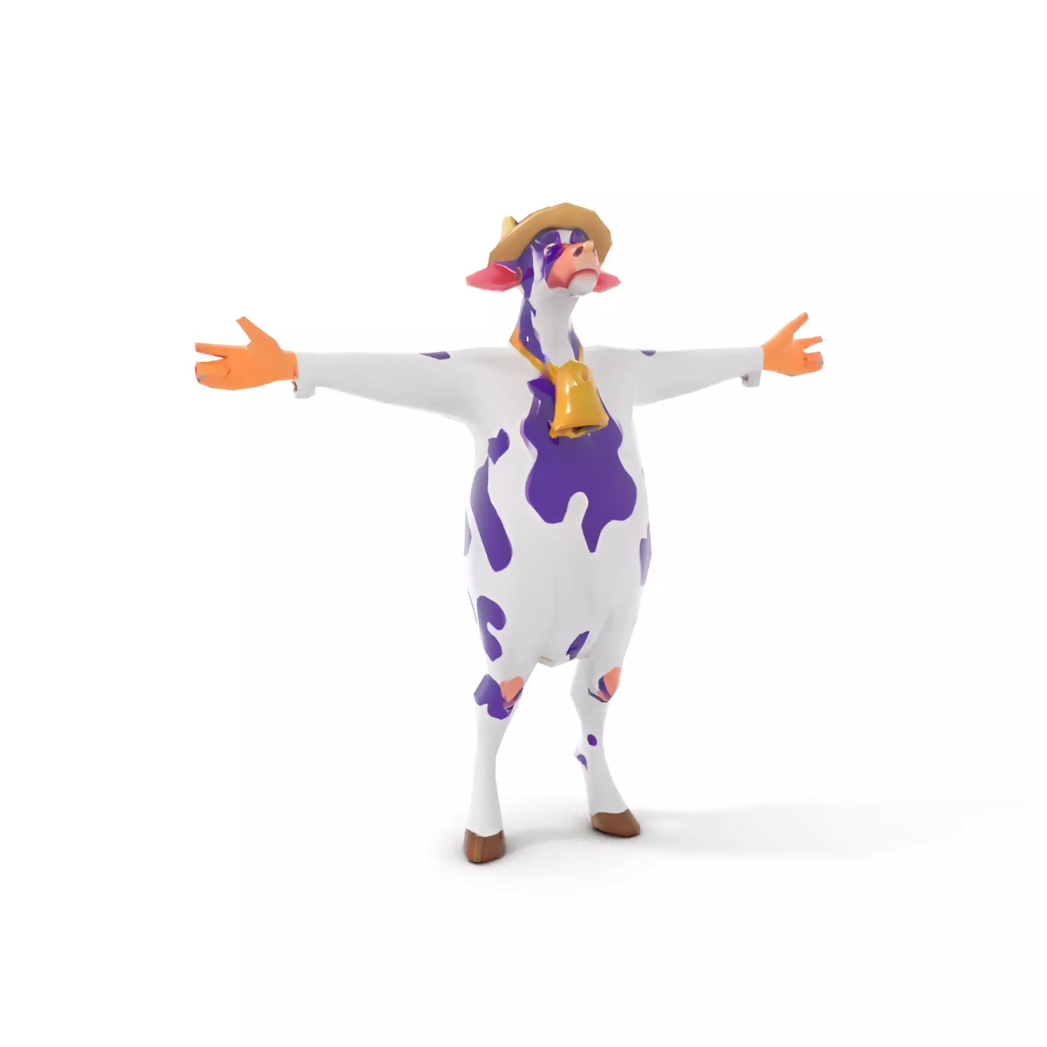 Purple Cow Character model pack Low-poly 3D model_13