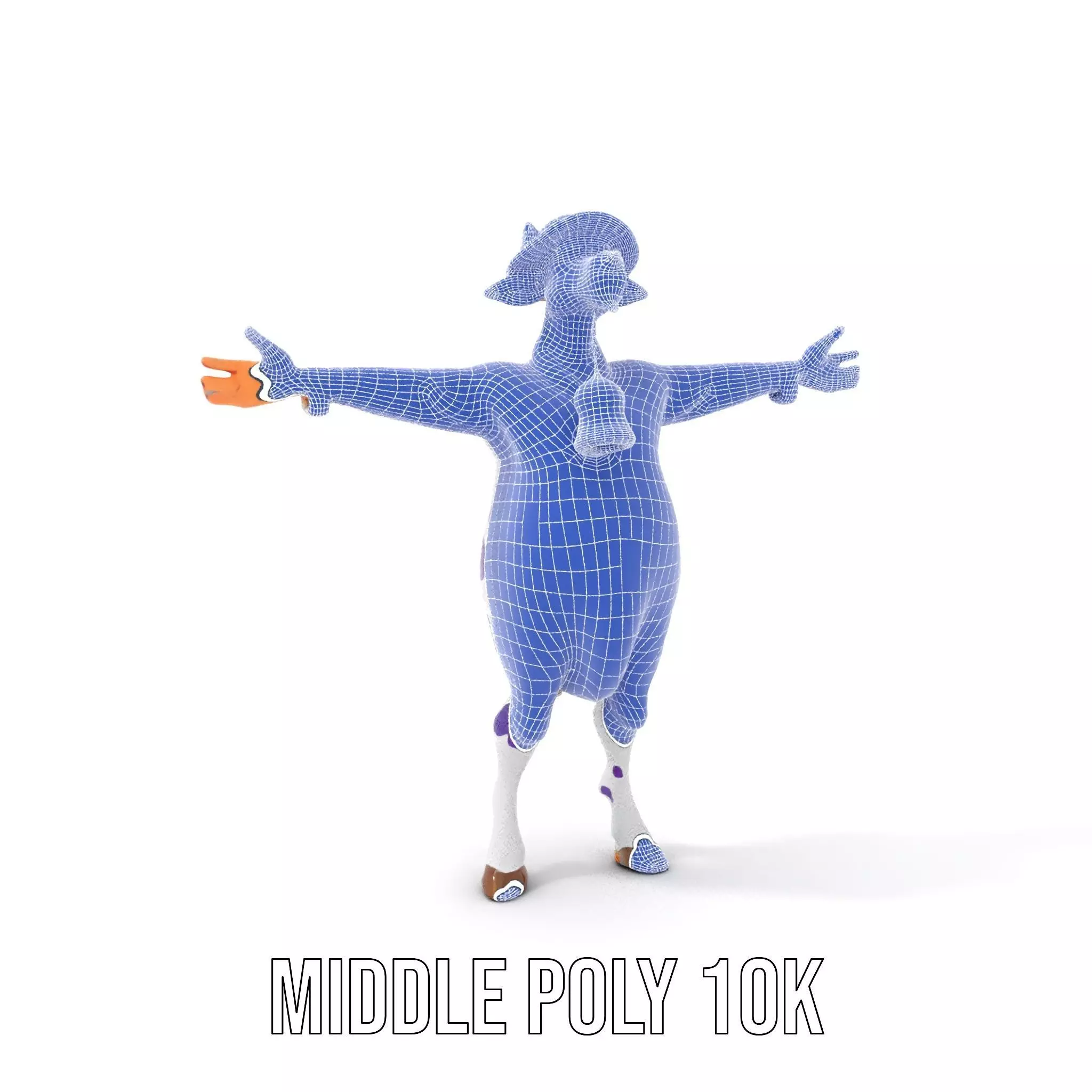 Purple Cow Character model pack Low-poly 3D model_7