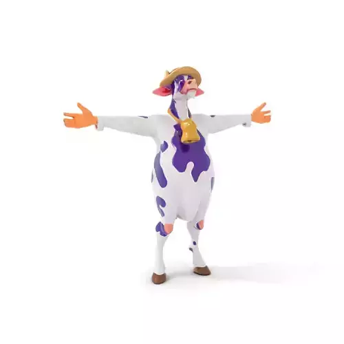 Purple Cow Character model pack Low-poly 3D model Purple Cow Character model pack Low-poly 3D model