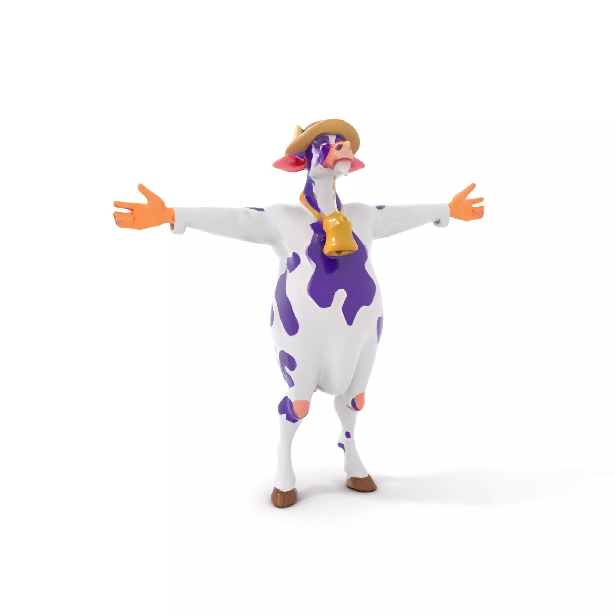 Purple Cow Character model pack Low-poly 3D model_0