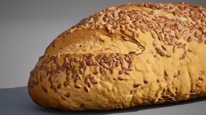 Bread with toppings 6K triangles 4K PBR textures Low-poly 3D model 5