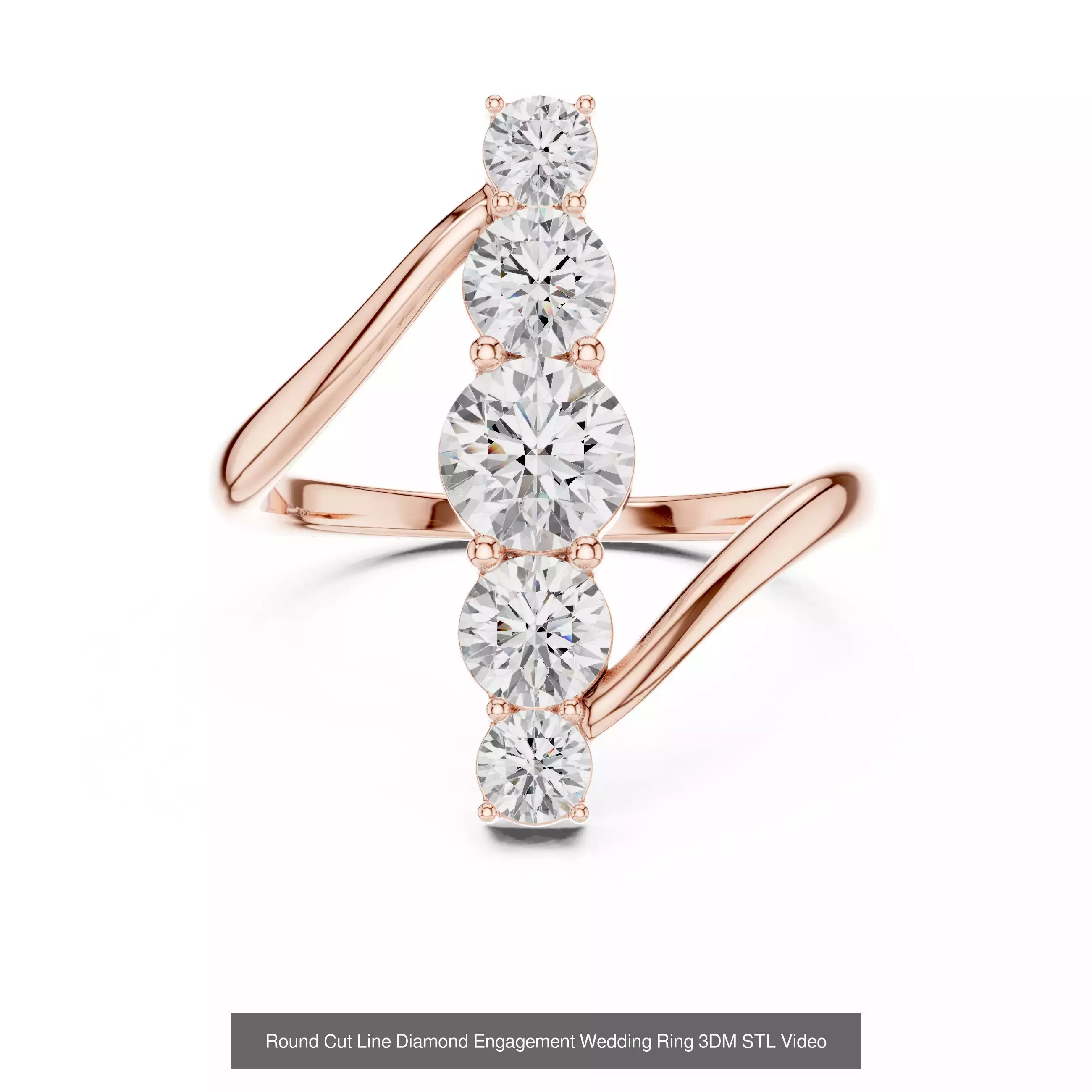 2138 All Diamond Rings 3DM STL FBX OBJ 3 Color Rendering Videos 3D Model Collection_346