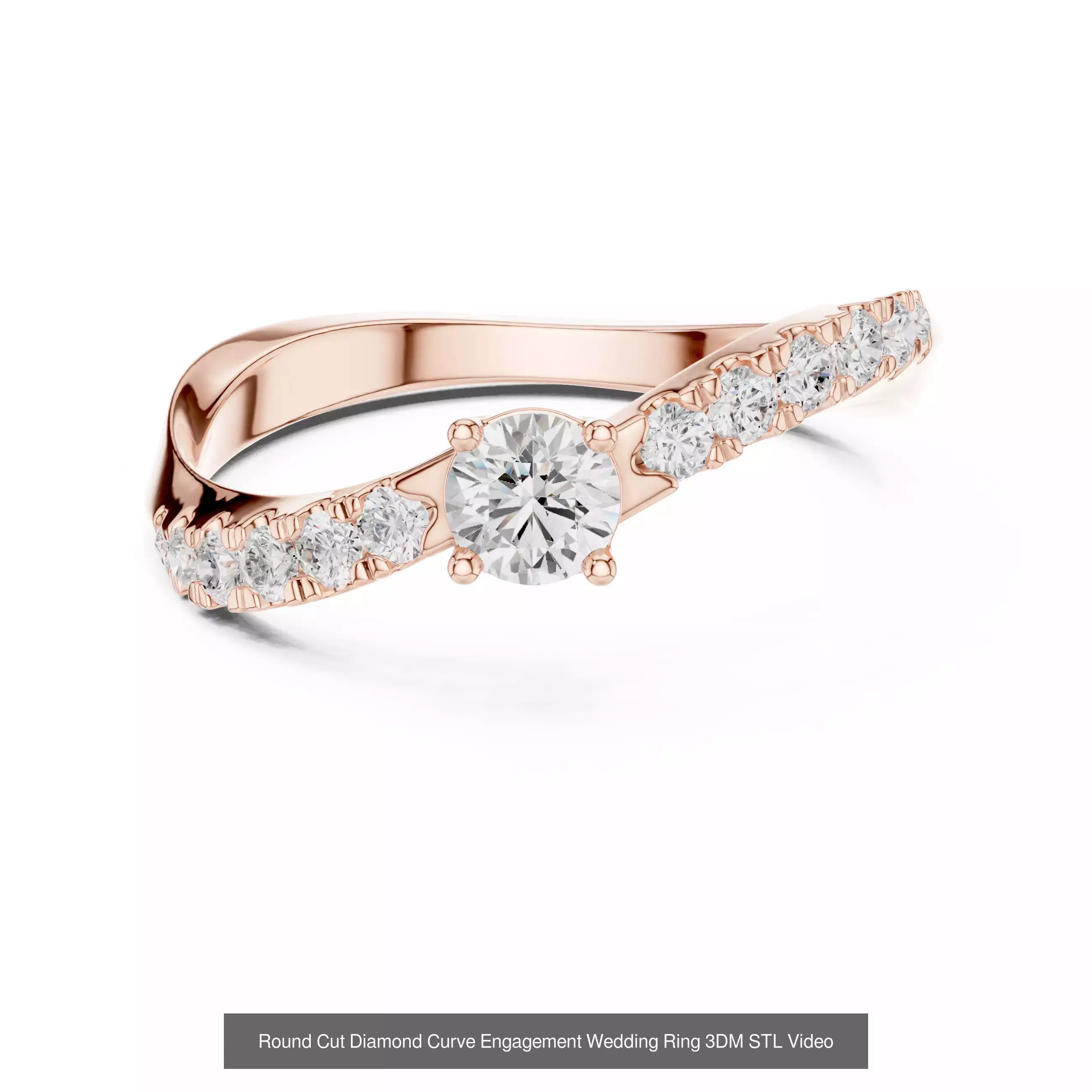 2138 All Diamond Rings 3DM STL FBX OBJ 3 Color Rendering Videos 3D Model Collection_341