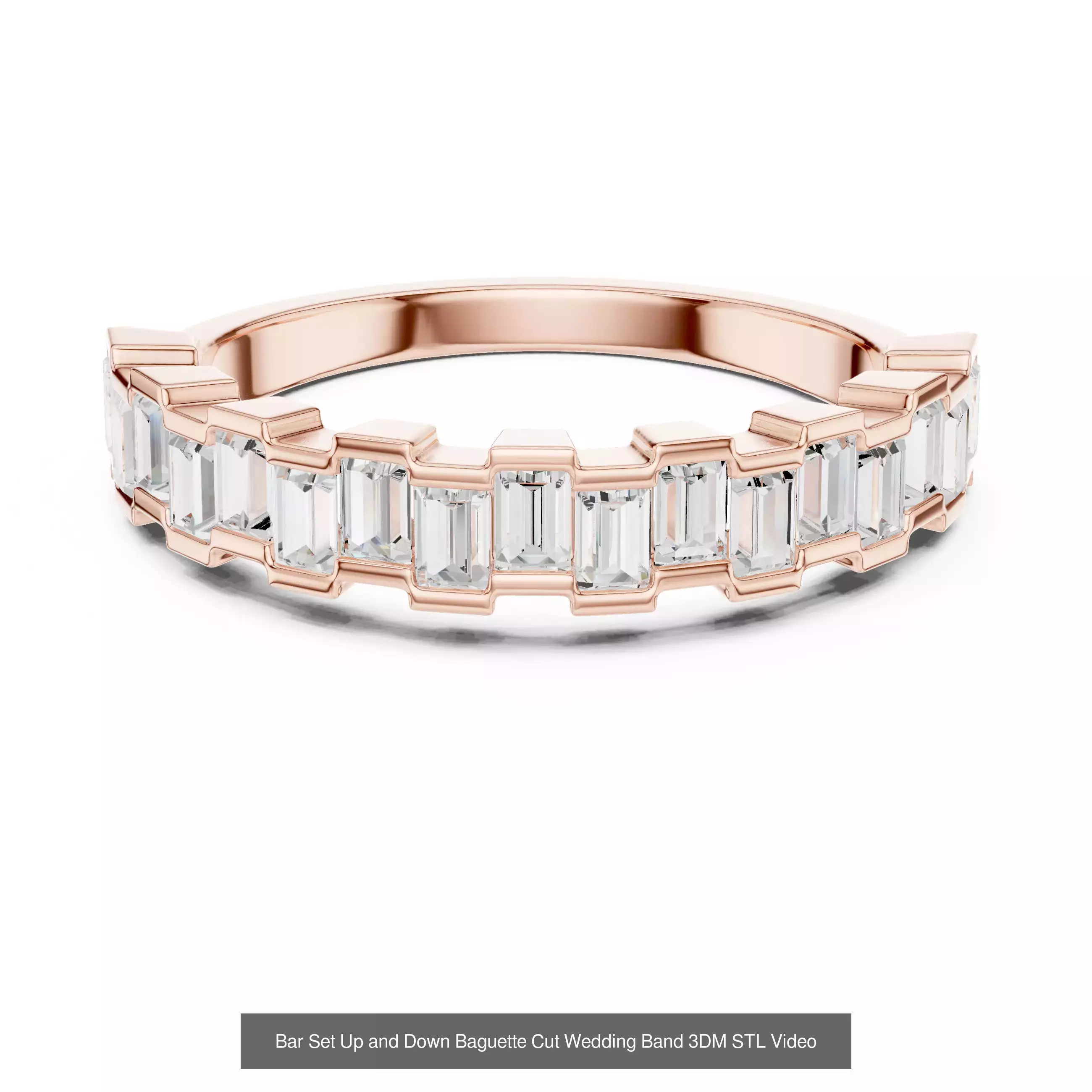 2138 All Diamond Rings 3DM STL FBX OBJ 3 Color Rendering Videos 3D Model Collection_263