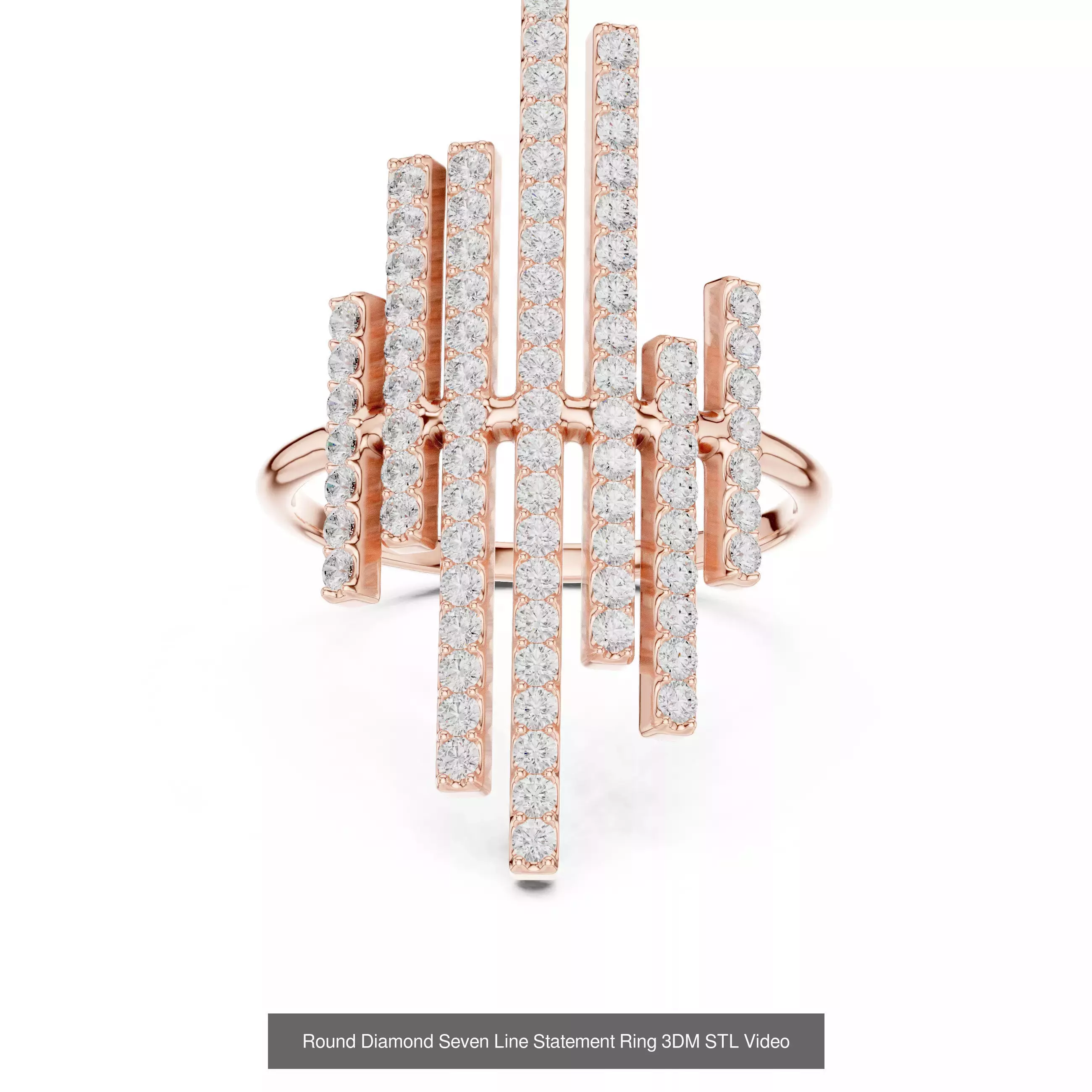 2138 All Diamond Rings 3DM STL FBX OBJ 3 Color Rendering Videos 3D Model Collection_284