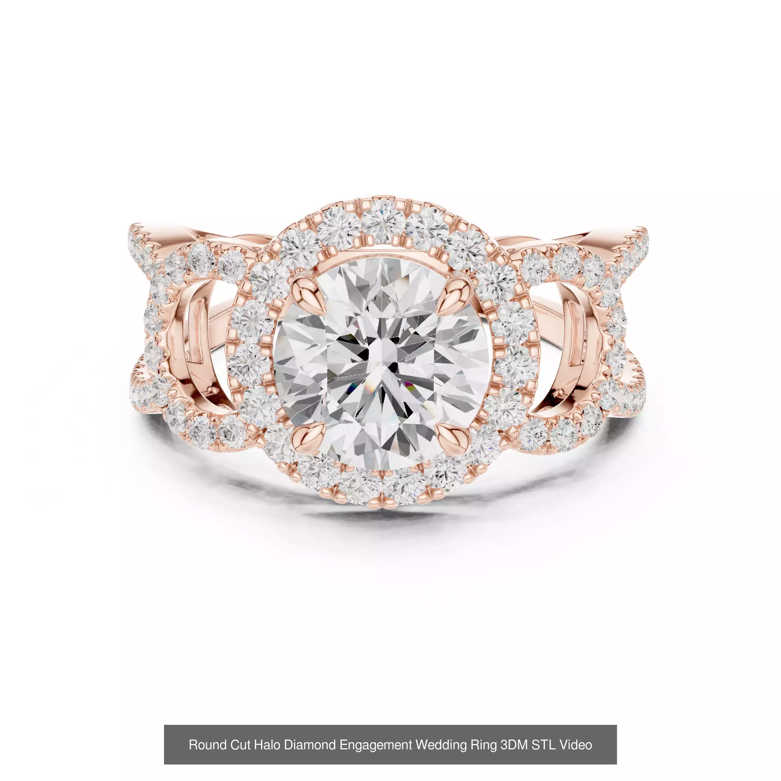 2138 All Diamond Rings 3DM STL FBX OBJ 3 Color Rendering Videos 3D Model Collection_355