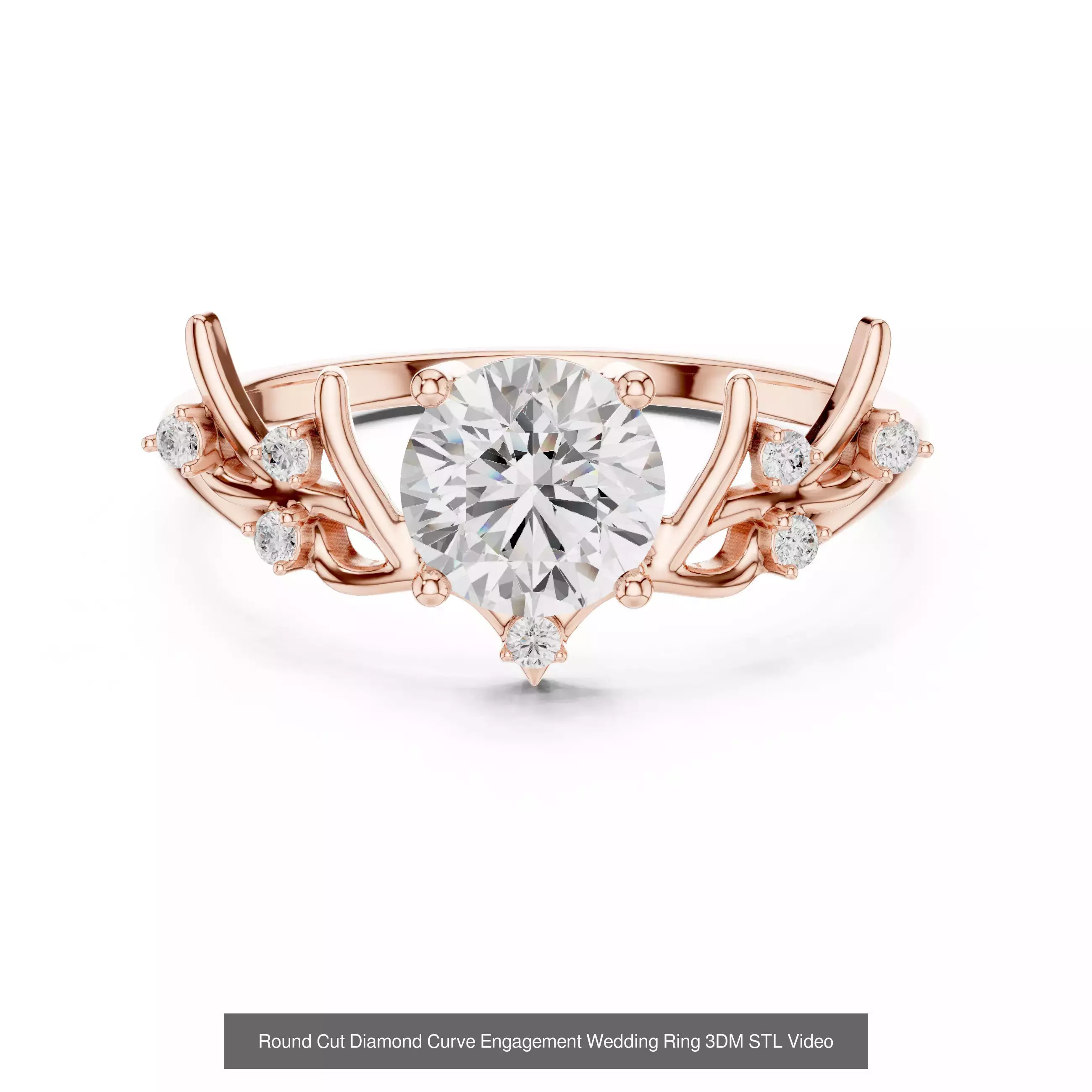 2138 All Diamond Rings 3DM STL FBX OBJ 3 Color Rendering Videos 3D Model Collection_279