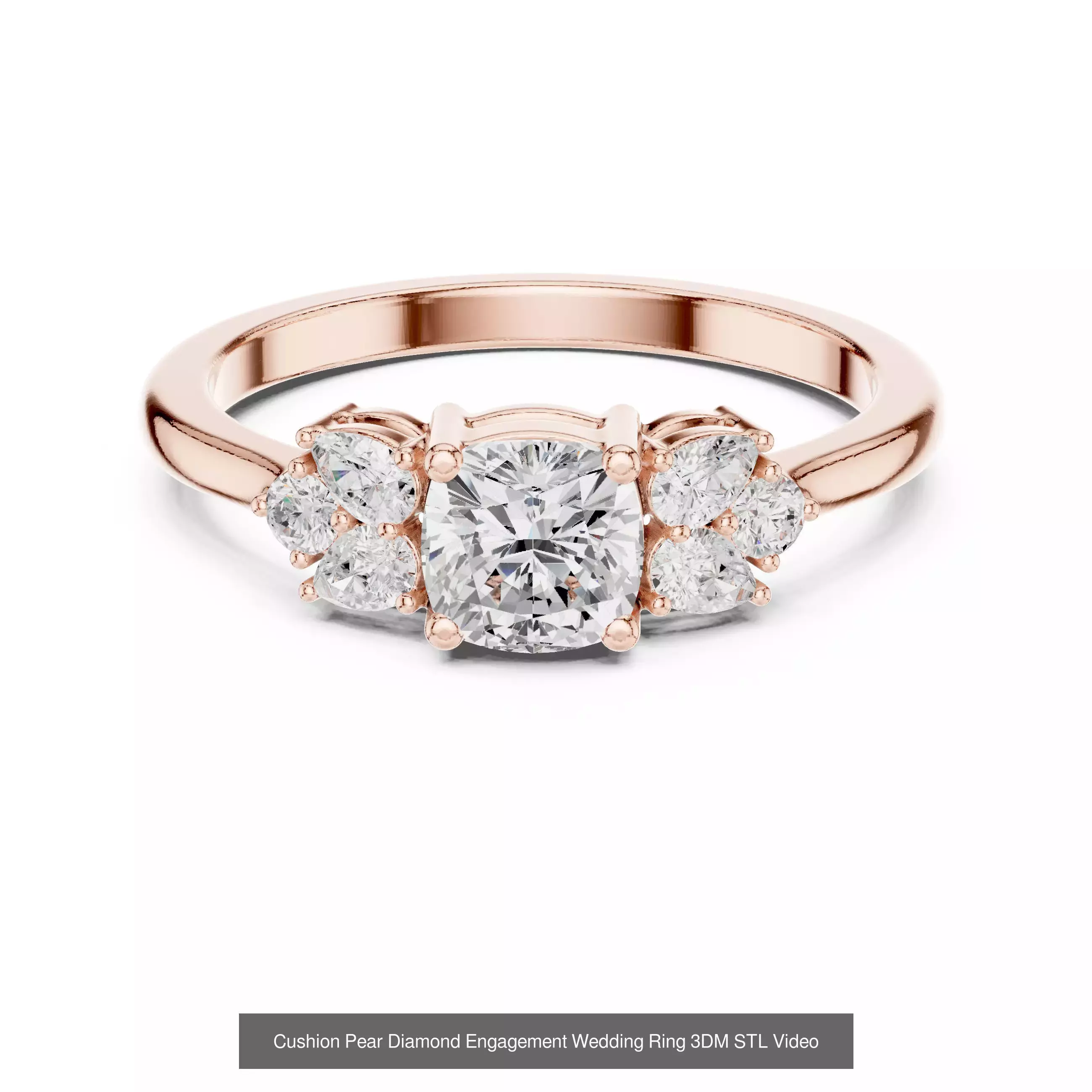 2138 All Diamond Rings 3DM STL FBX OBJ 3 Color Rendering Videos 3D Model Collection_330