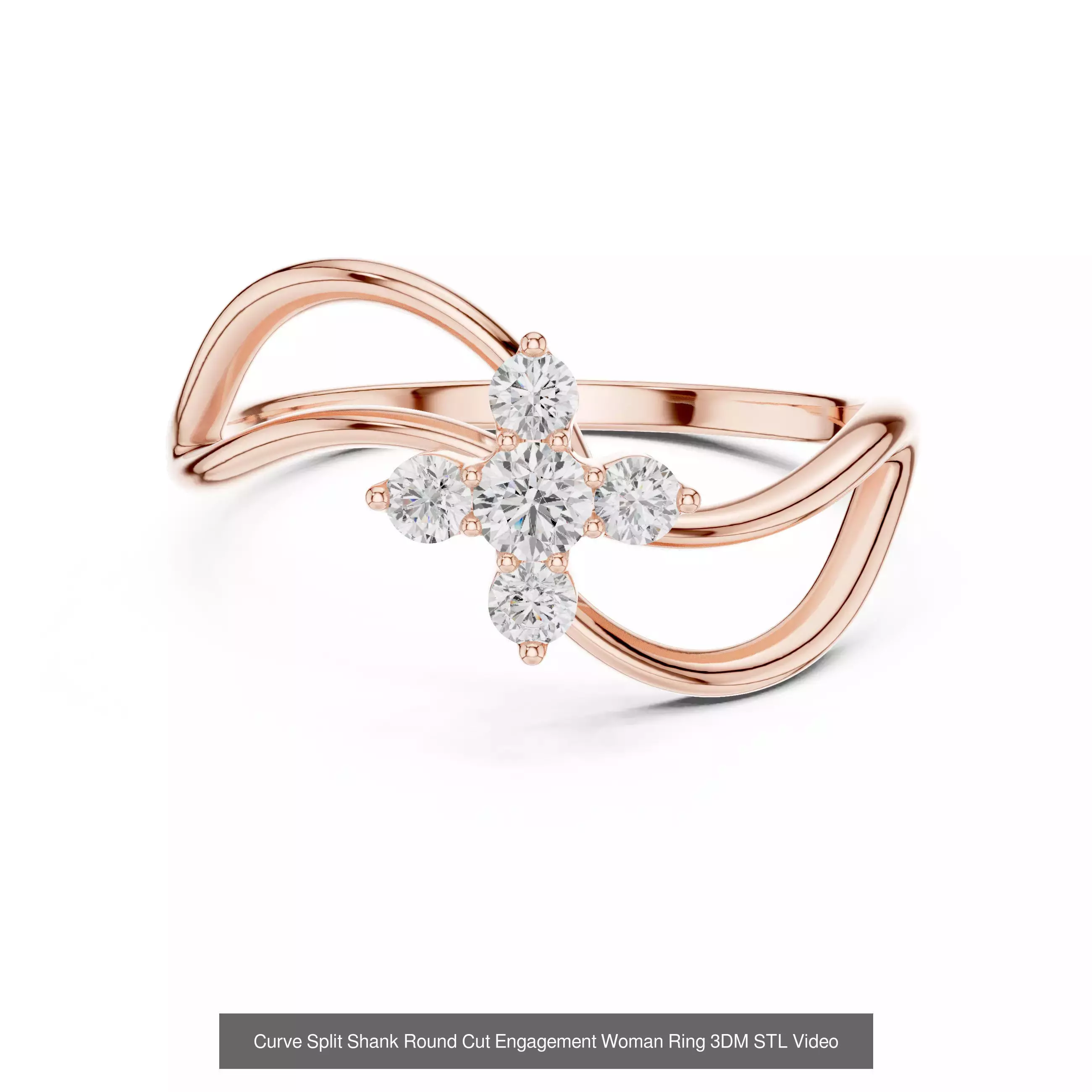 2138 All Diamond Rings 3DM STL FBX OBJ 3 Color Rendering Videos 3D Model Collection_342