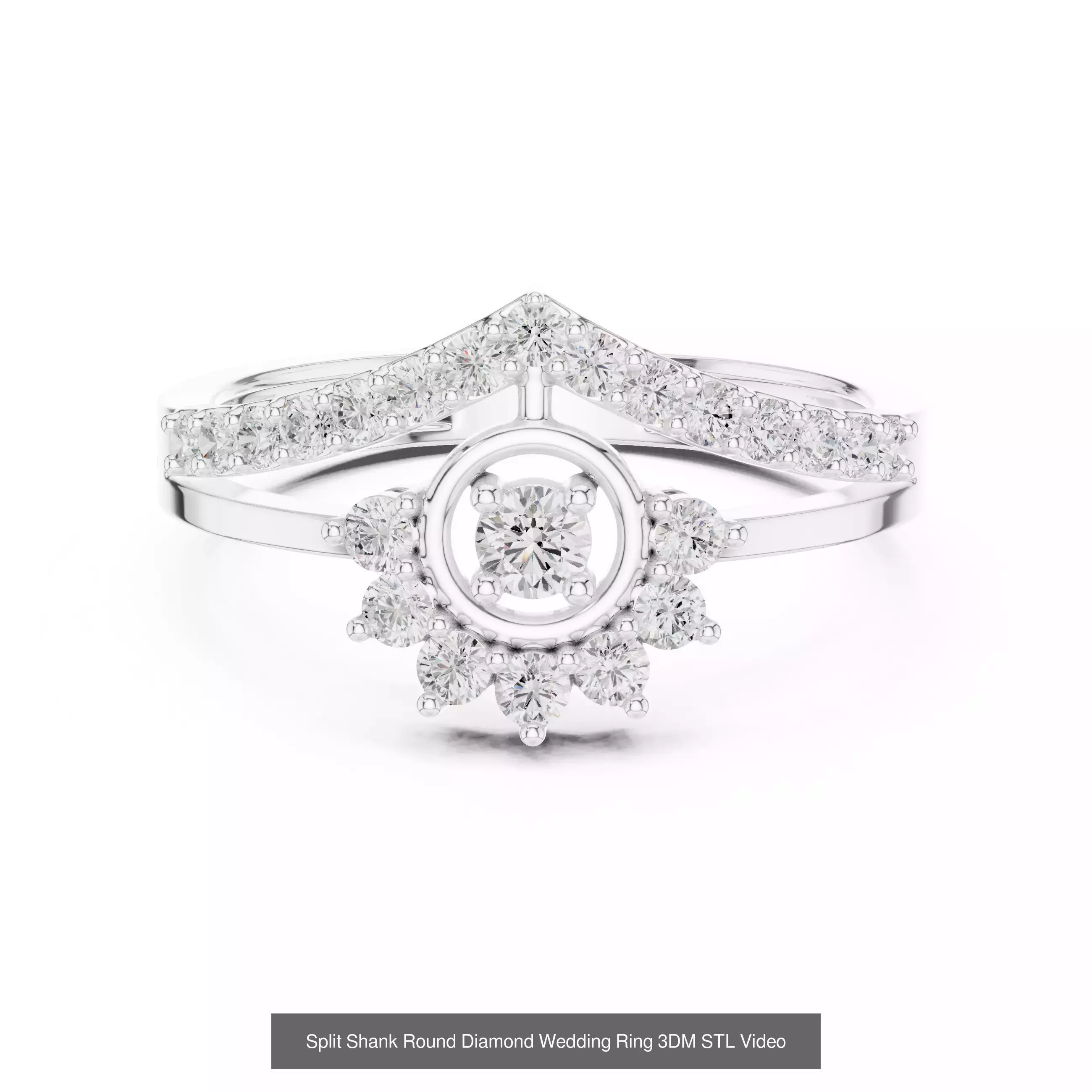 2138 All Diamond Rings 3DM STL FBX OBJ 3 Color Rendering Videos 3D Model Collection_298