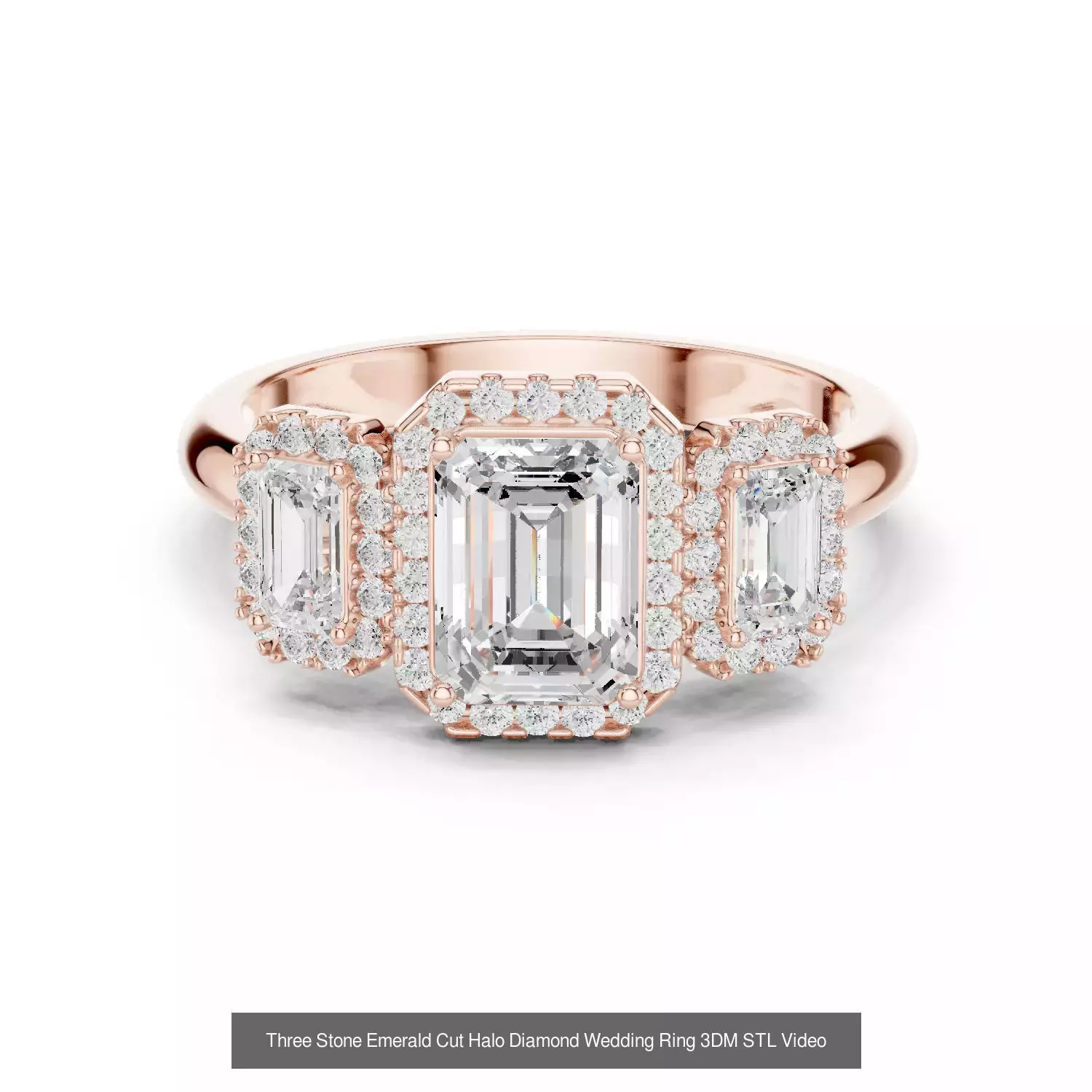 2138 All Diamond Rings 3DM STL FBX OBJ 3 Color Rendering Videos 3D Model Collection_367